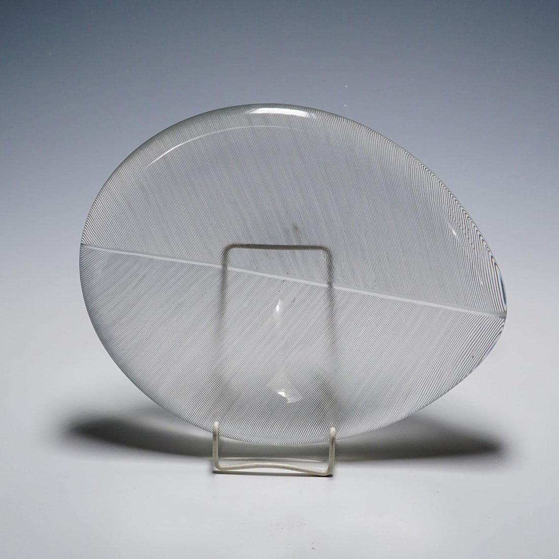 Large Vintage Art Glass Bowl by Tapio Wirkkala for Iittala 1950s - 7