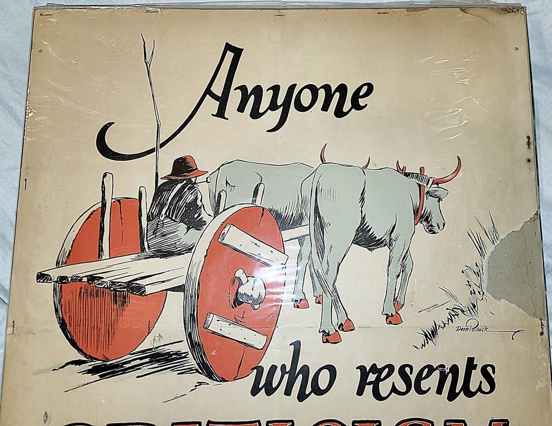 Original 1928 Large Bill Jones Motivational Poster - 3