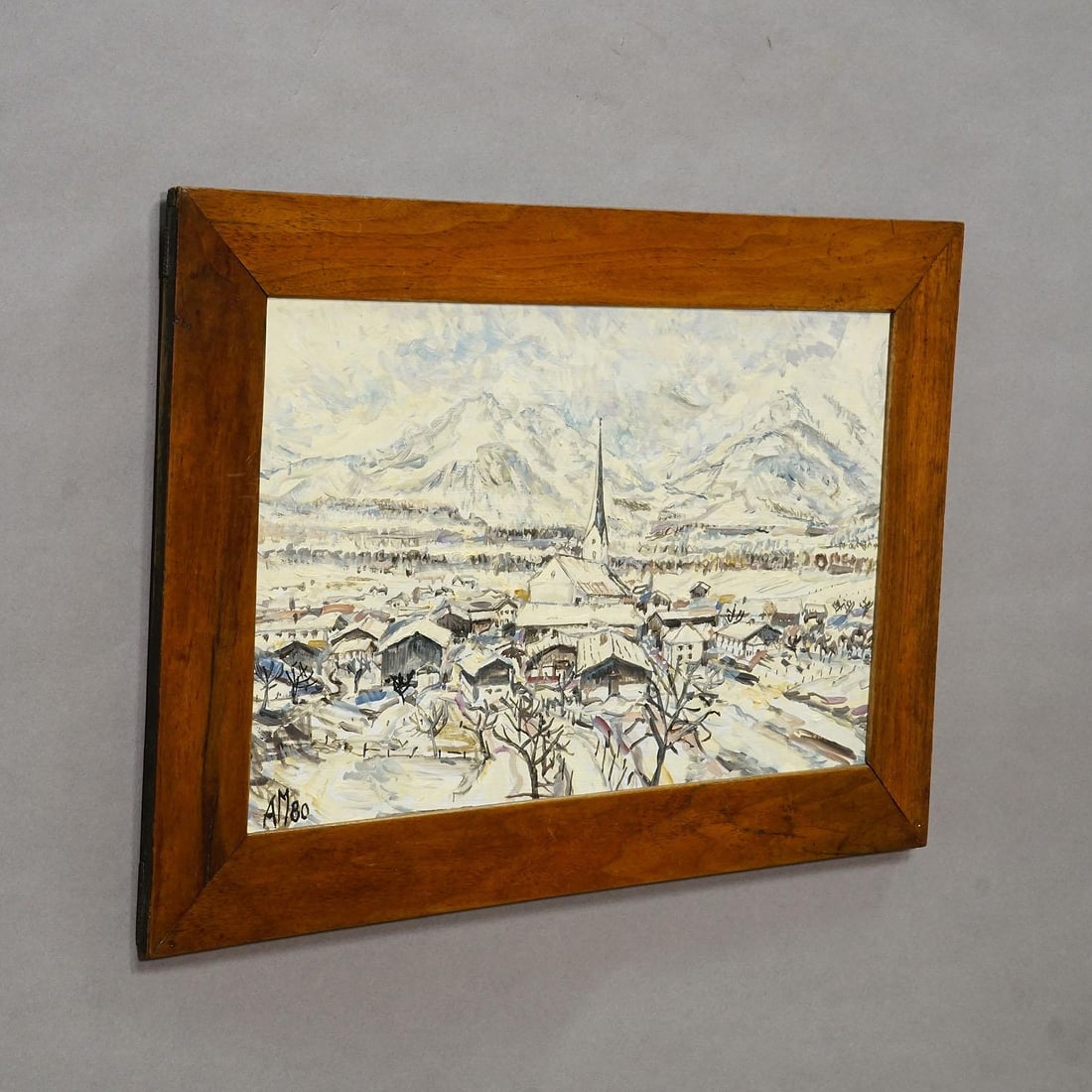 Alexander Michael Oil Painting of Bergen in Winter 1980 - 3