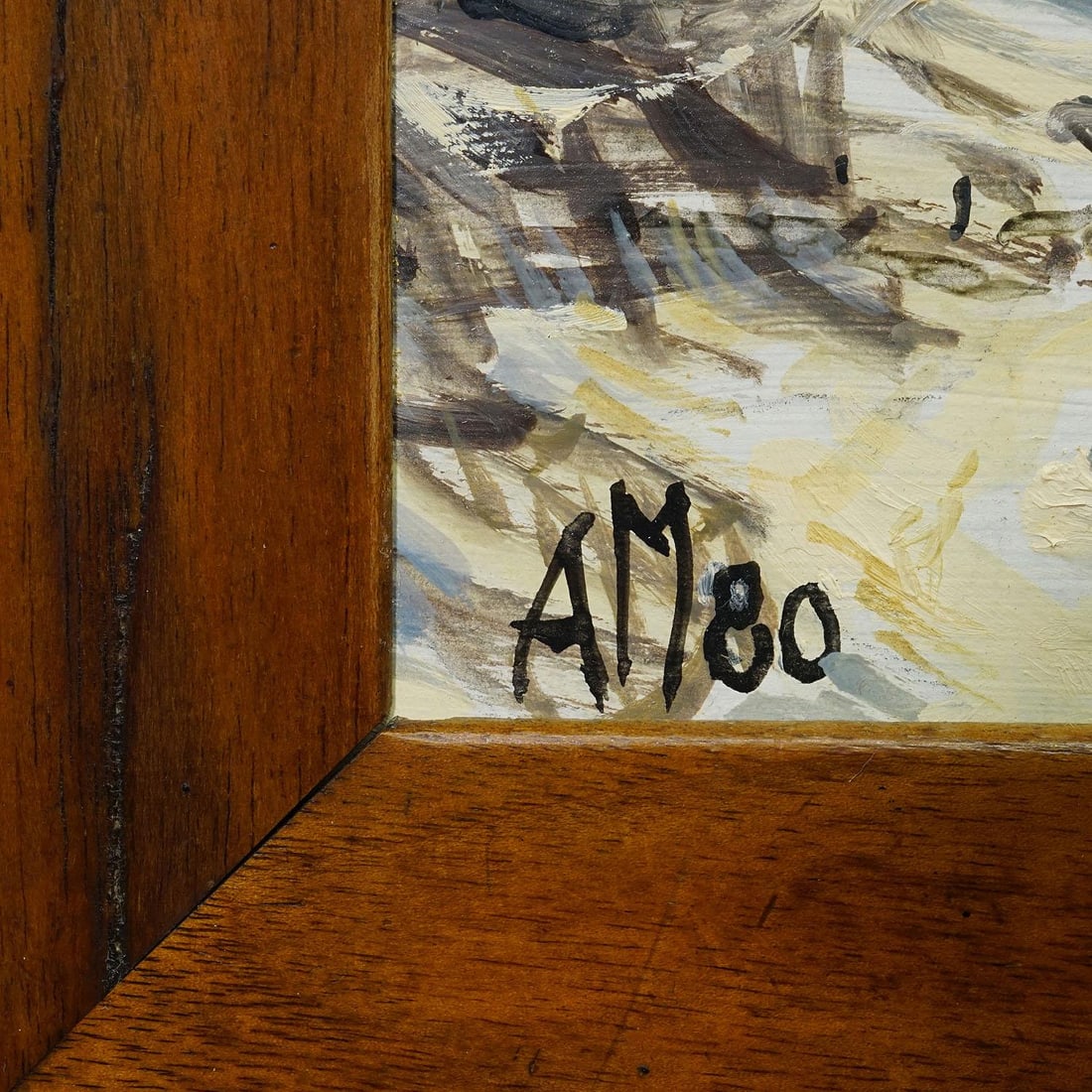 Alexander Michael Oil Painting of Bergen in Winter 1980 - 7