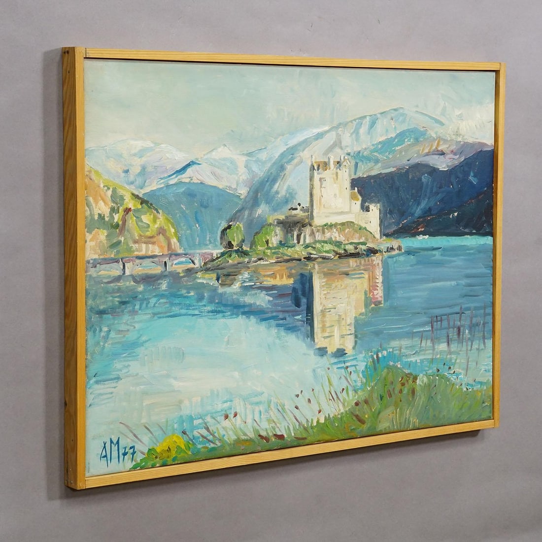 Eilean Donan Castle, Scotland, 1977 – Oil Painting by Alexander Michael - 3