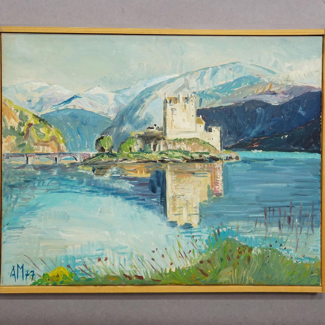 Eilean Donan Castle, Scotland, 1977 – Oil Painting by Alexander Michael - 6