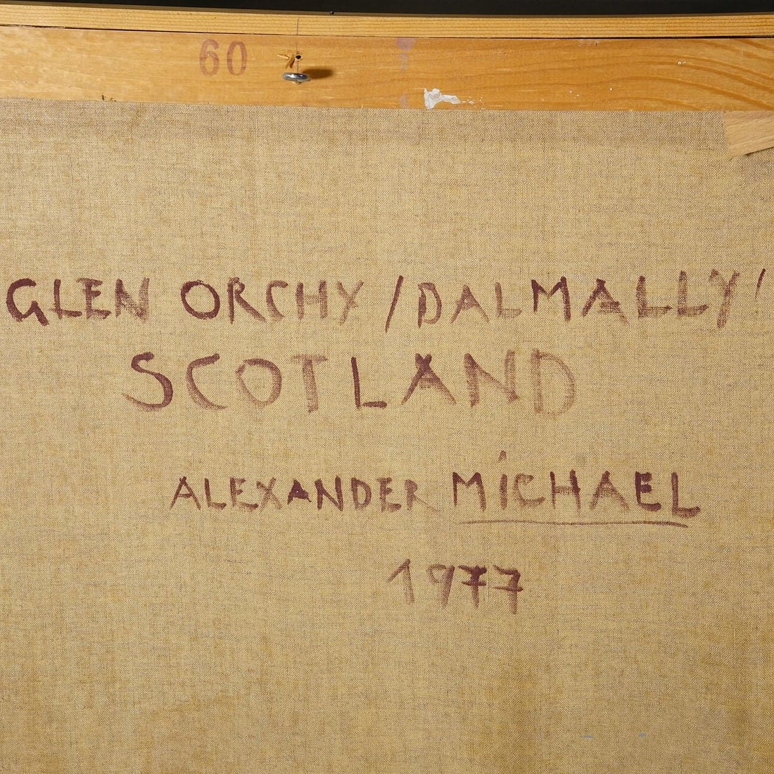 Glen Orchy / Balmally – Scottish Landscape, 1977 Oil Painting Alexander Michael - 7