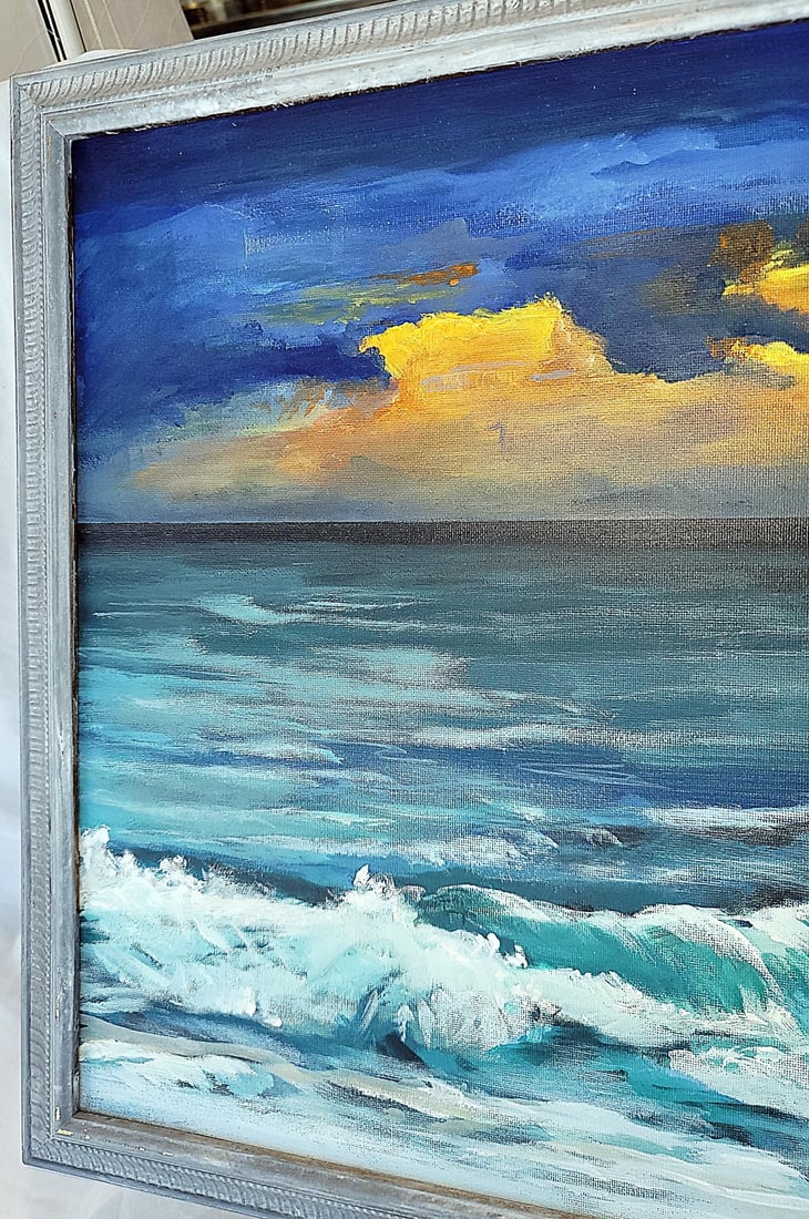 Original Florida Acrylic Painting on Canvas, Dan Bennett - 3