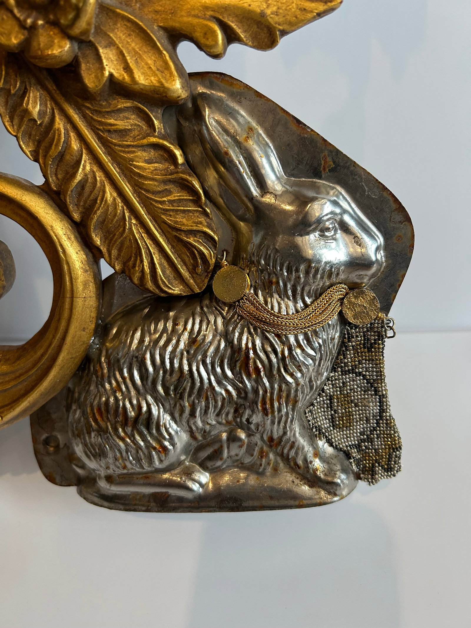 Art Nouveau Bunnies Wall Sculpture - 3