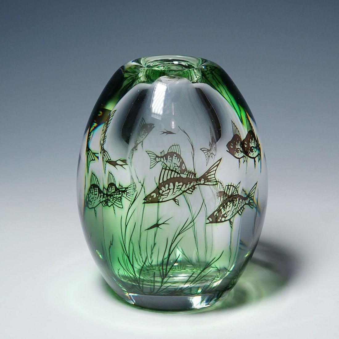 Vintage Fish Graal Vase by Edward Hald for Orrefors, Sweden 1963 - 2