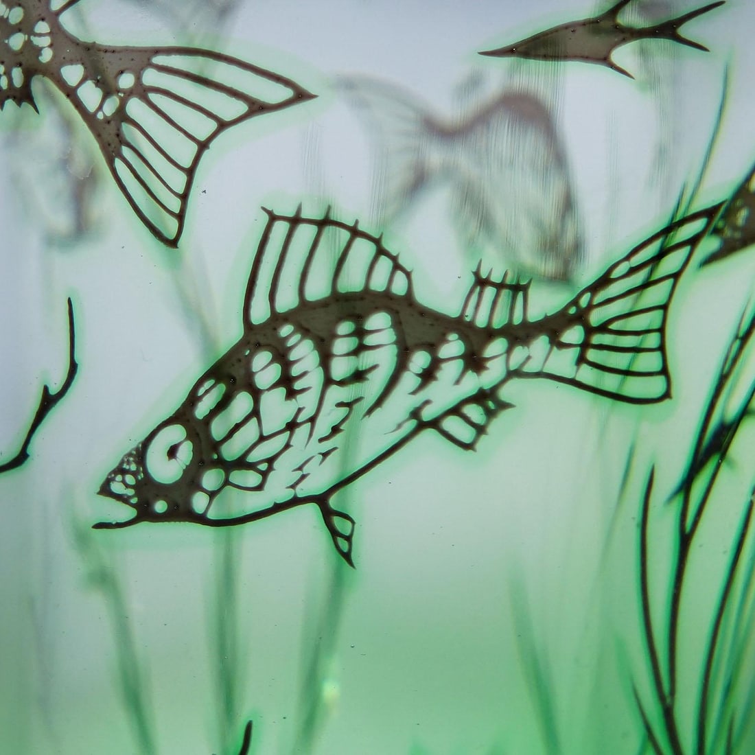 Vintage Fish Graal Vase by Edward Hald for Orrefors, Sweden 1963 - 5