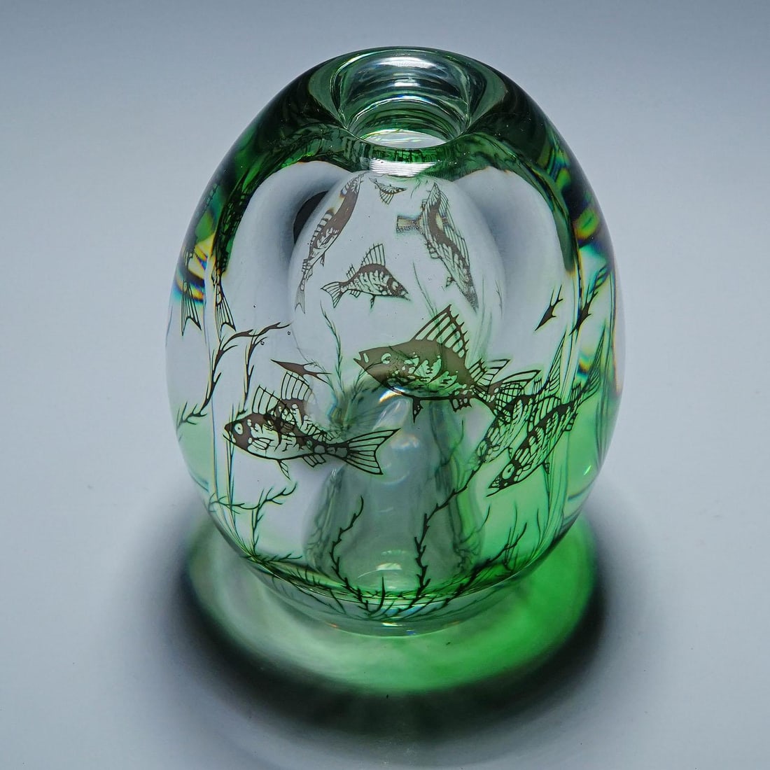 Vintage Fish Graal Vase by Edward Hald for Orrefors, Sweden 1963 - 6