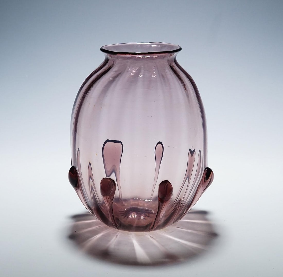 Vetro Soffiato Glass Vase by Vittorio Zecchin for Venini Murano 1924 - 2