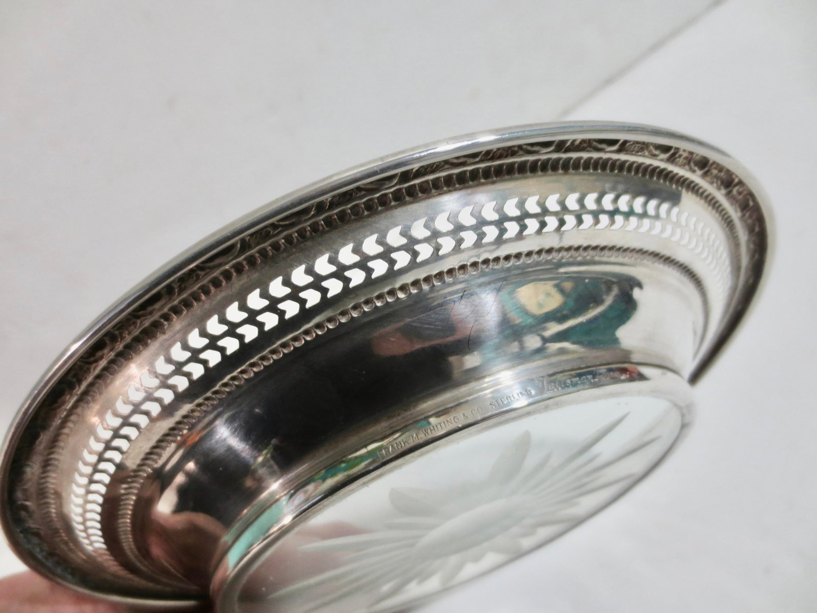Whiting Sterling Silver Lemon Slice Dish - 7