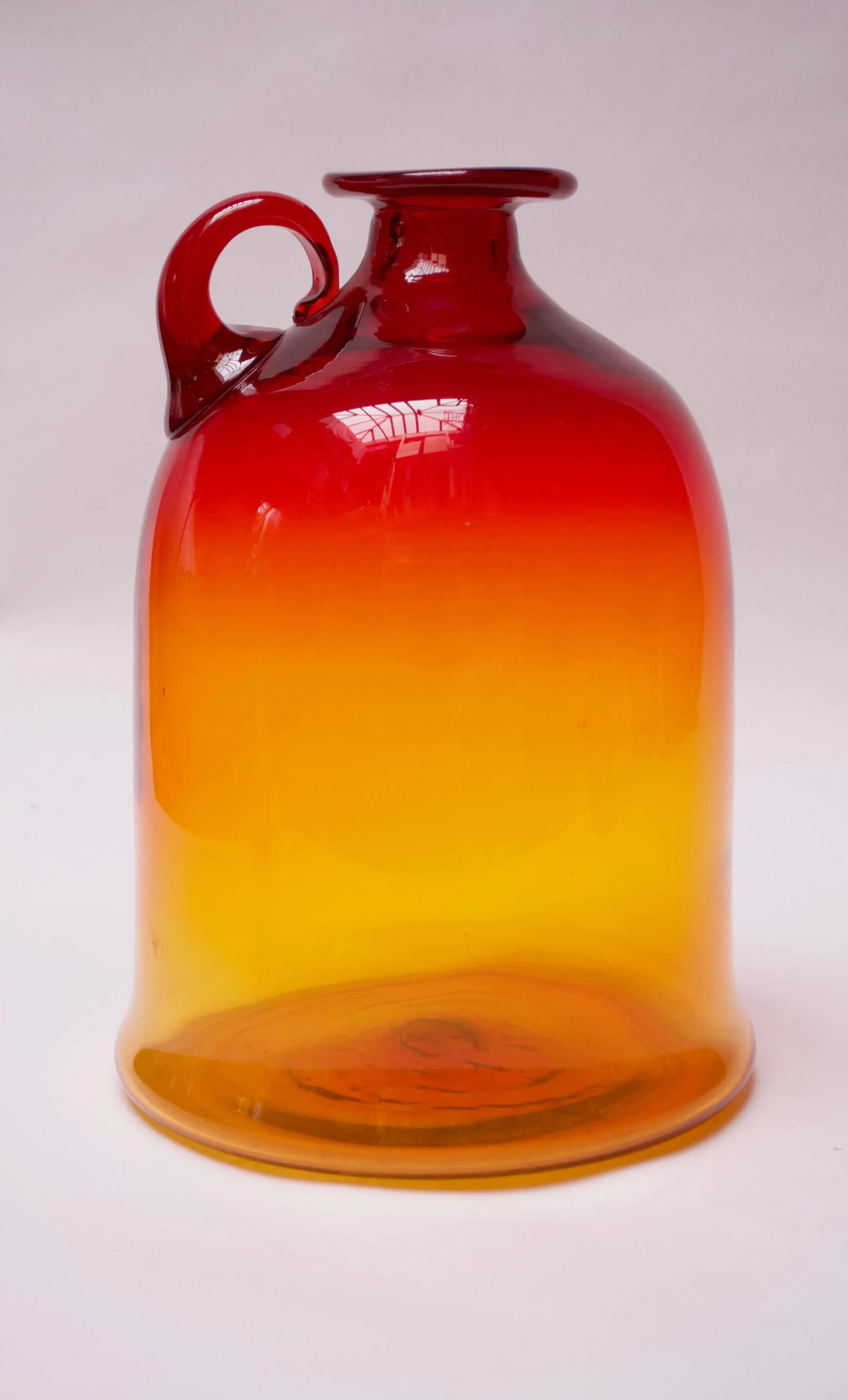 Blown Glass Amberina Tangerine Jug Designed by John Nickerson for Blenko - 2