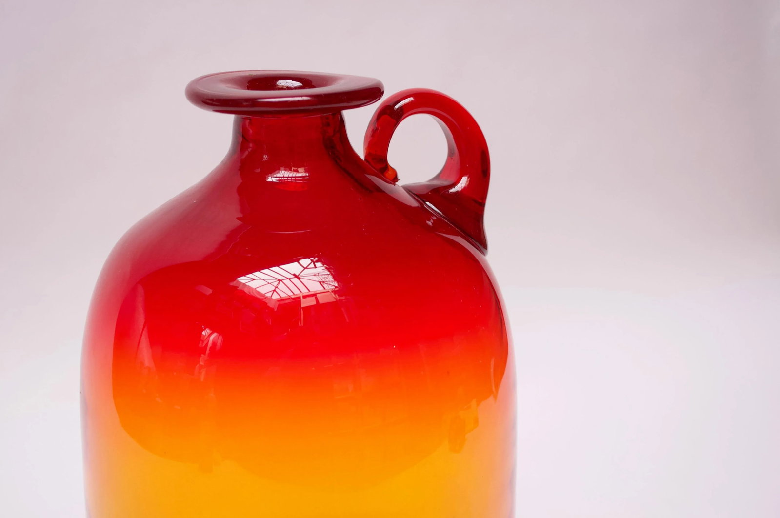 Blown Glass Amberina Tangerine Jug Designed by John Nickerson for Blenko - 7