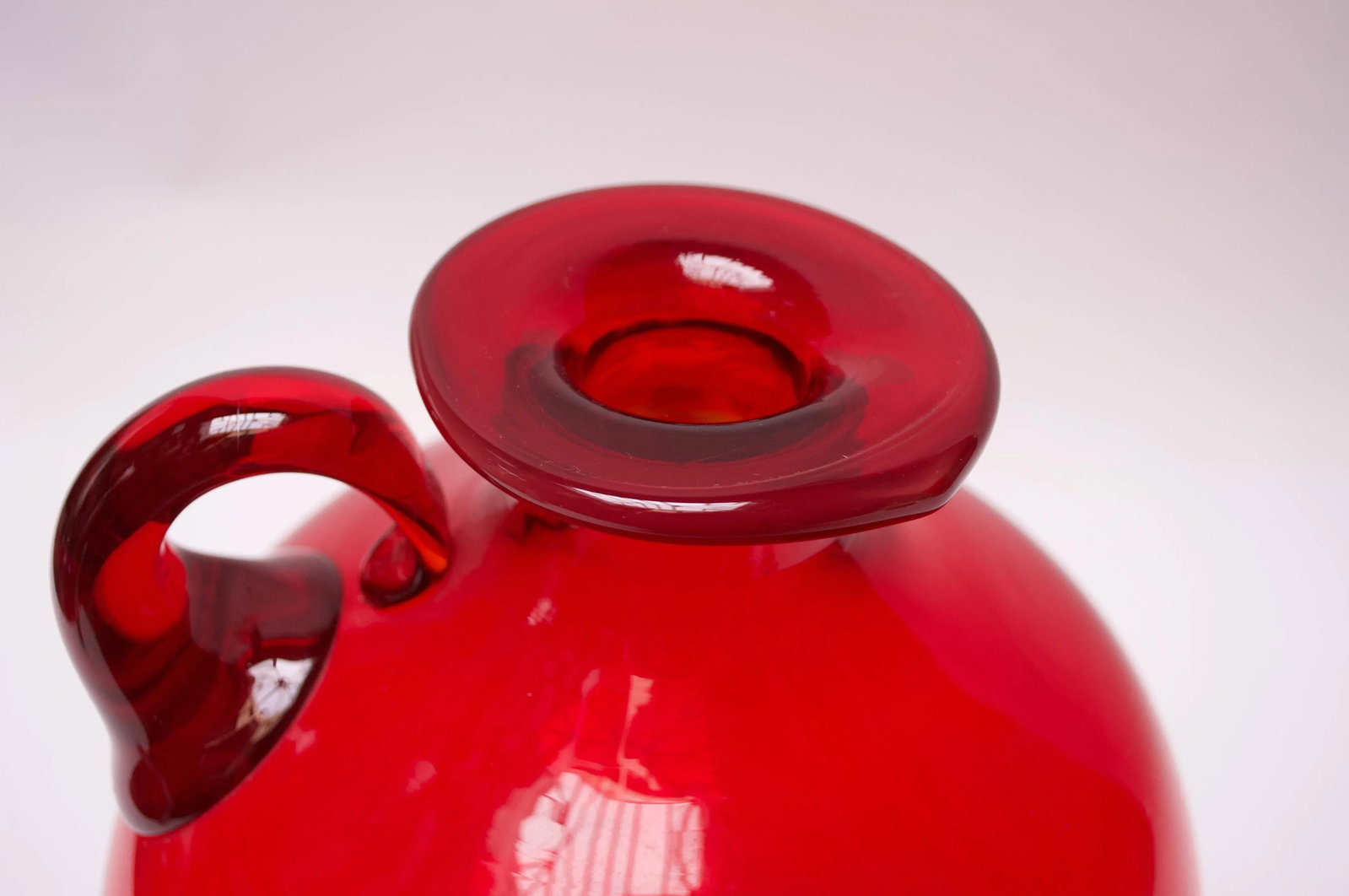 Blown Glass Amberina Tangerine Jug Designed by John Nickerson for Blenko - 9