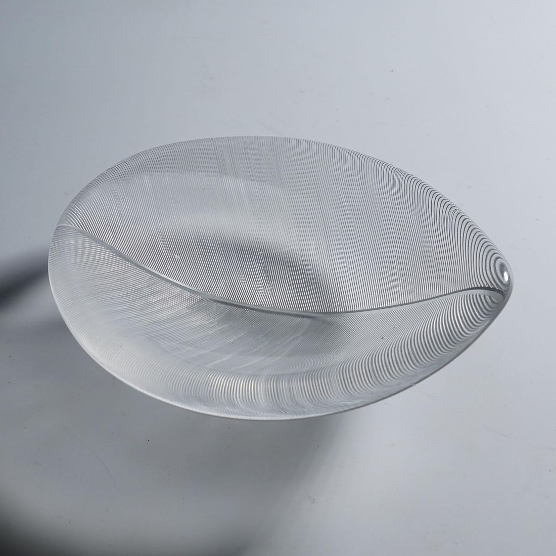 Large Vintage Art Glass Bowl by Tapio Wirkkala for Iittala 1950s - 5