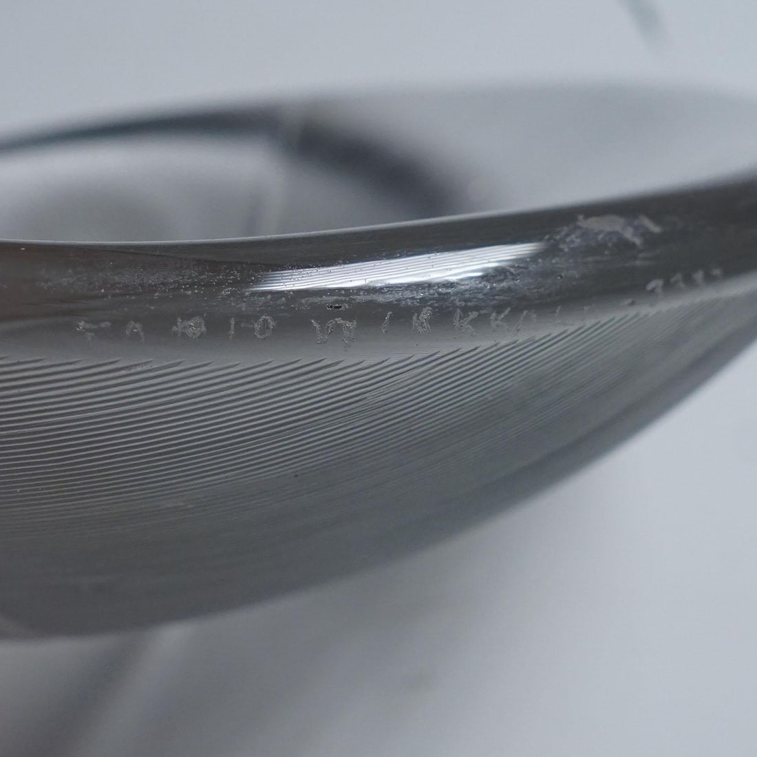 Large Vintage Art Glass Bowl by Tapio Wirkkala for Iittala 1950s - 6