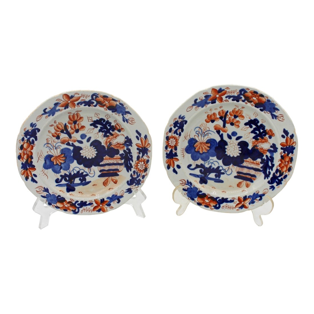 Circa 1813-1820 English Pair of Mason's Imari Palette Plates (1 of 8)