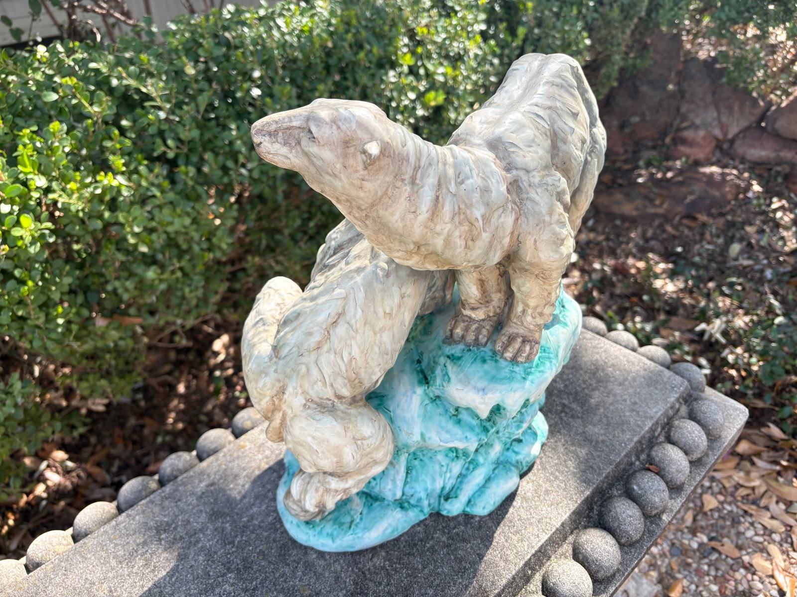 Continental Glazed Porcelain Polar Bear Sculpture - 11
