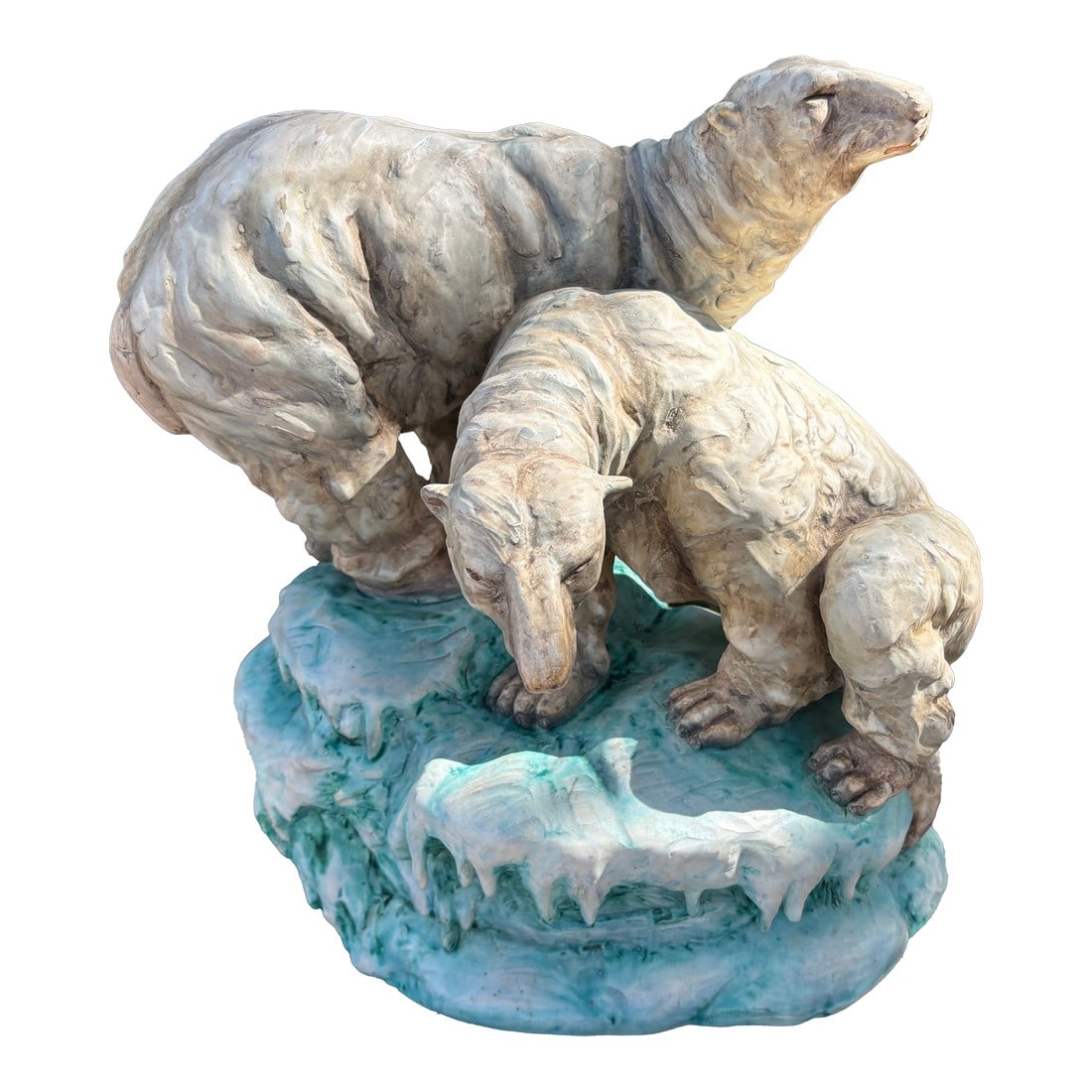 Continental Glazed Porcelain Polar Bear Sculpture (1 of 11)