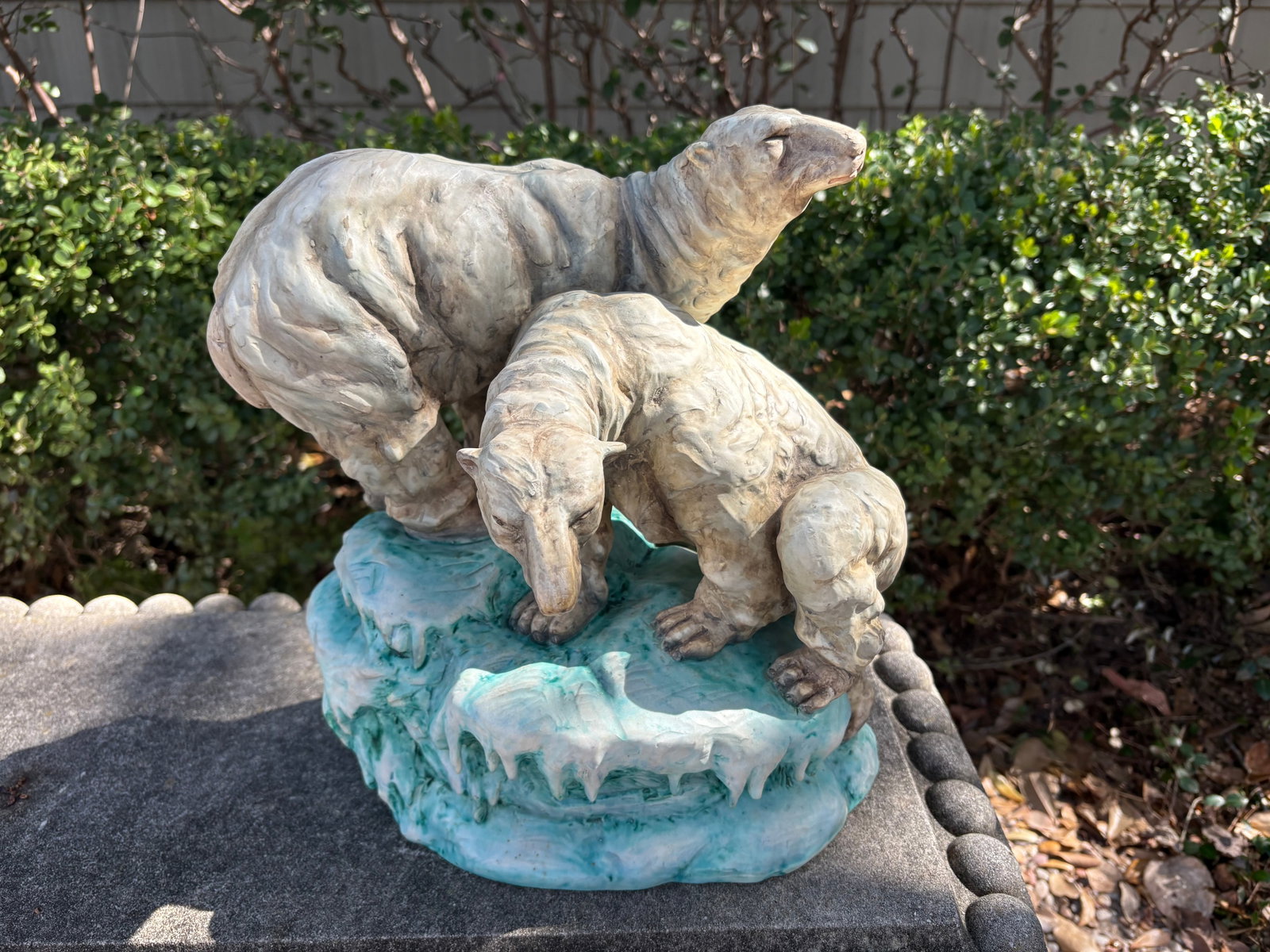 Continental Glazed Porcelain Polar Bear Sculpture - 2
