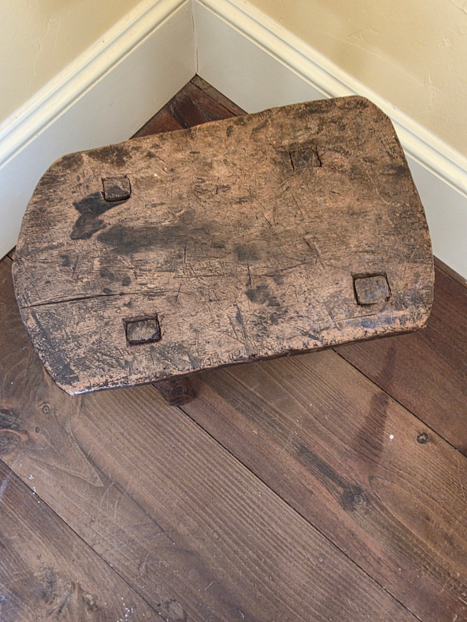 Primitive Hand Made Stool - 11
