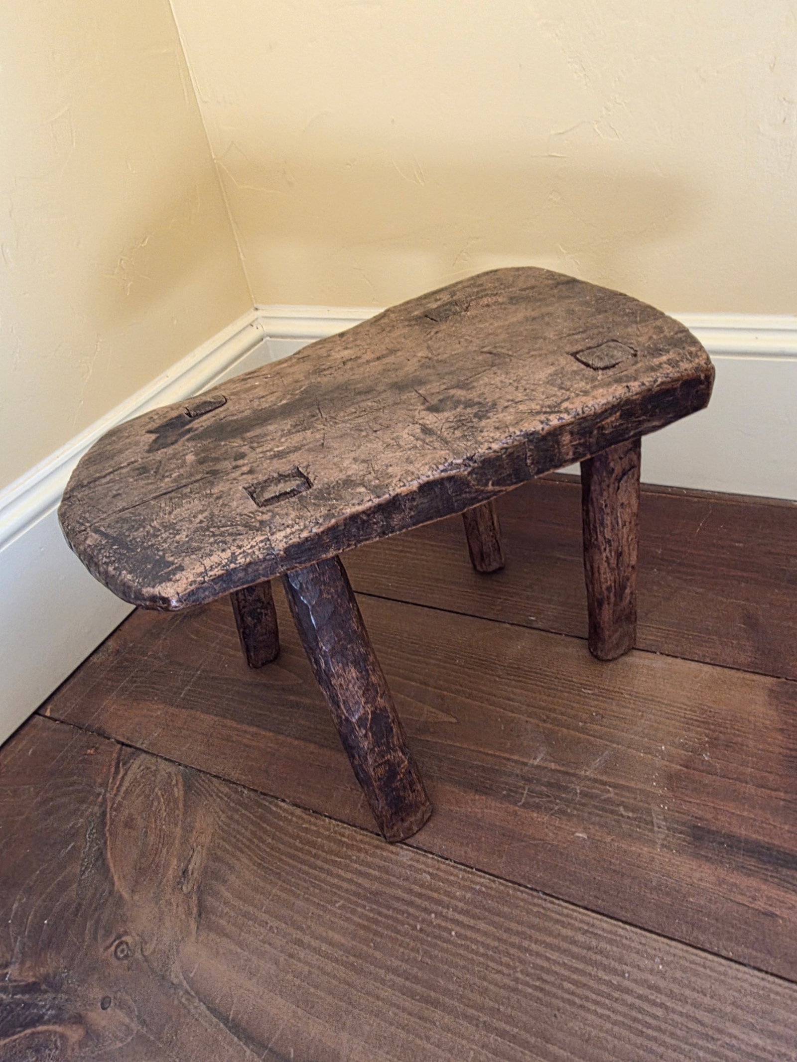 Primitive Hand Made Stool - 12
