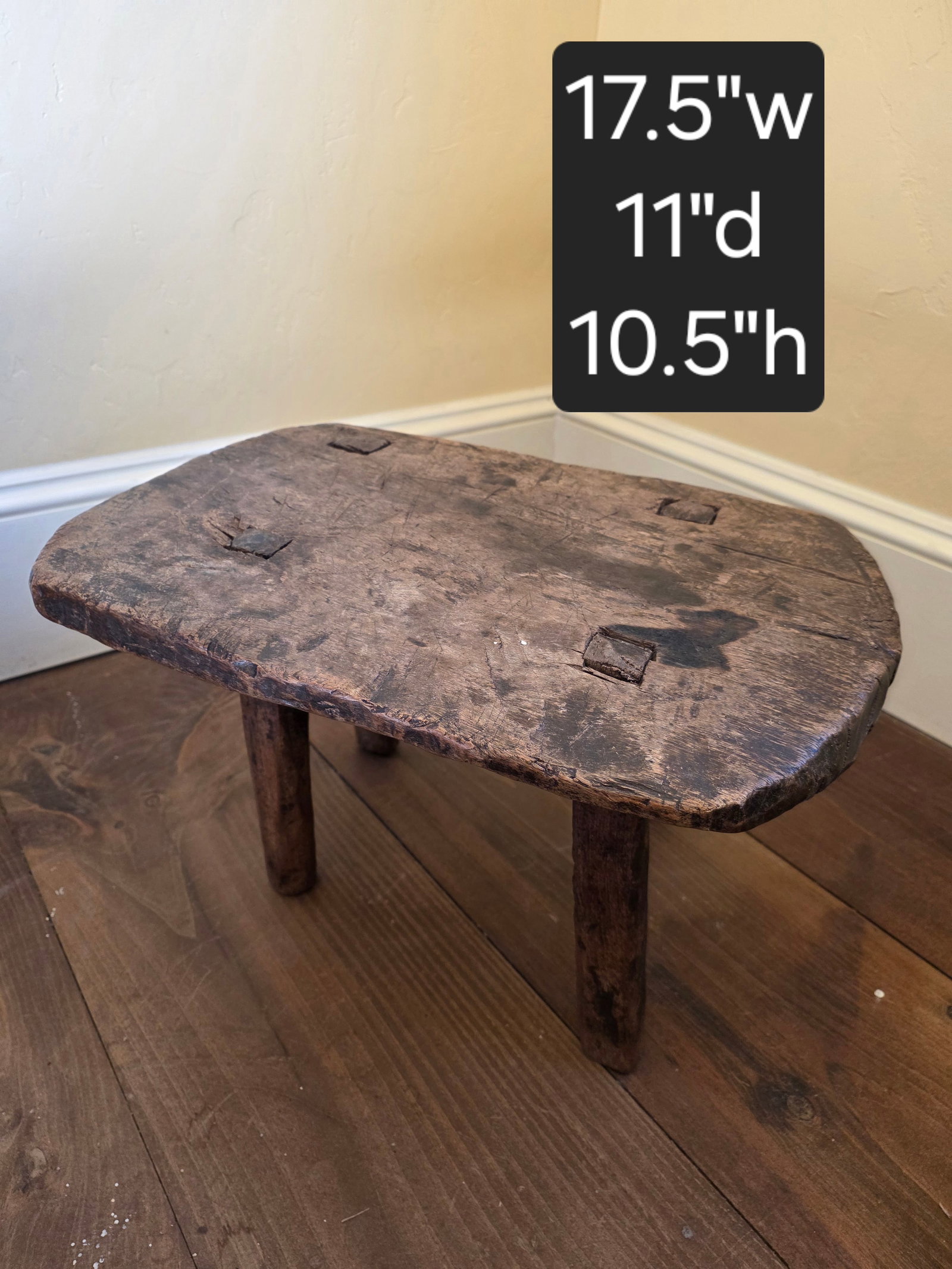 Primitive Hand Made Stool - 2