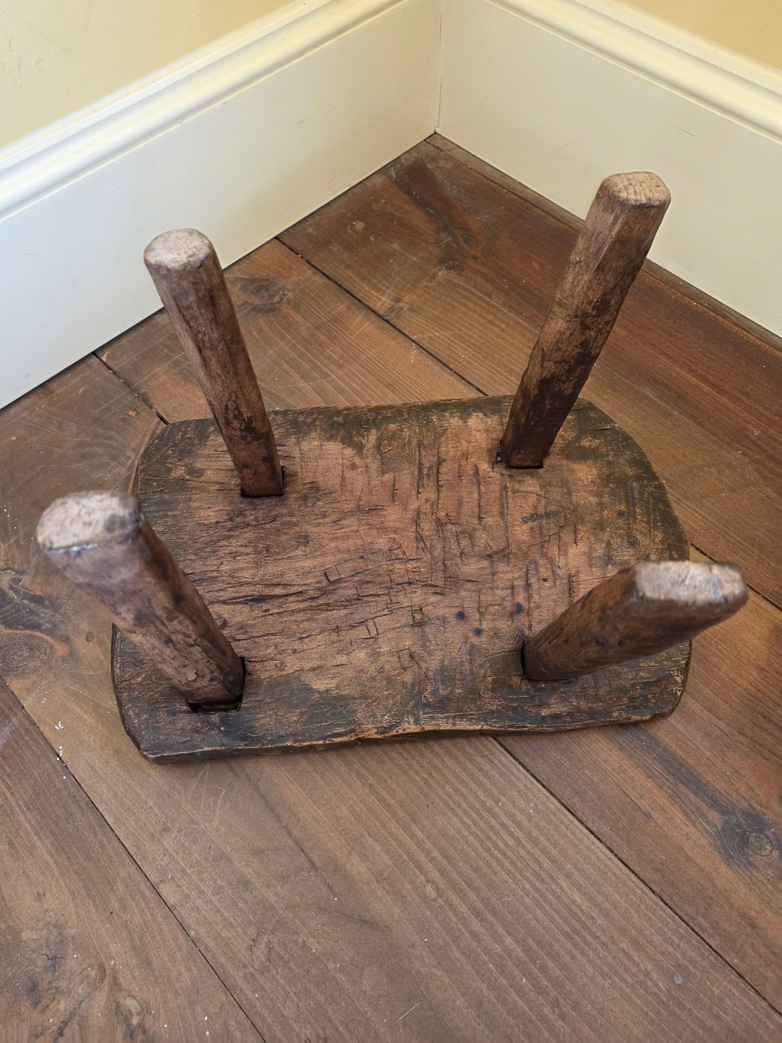 Primitive Hand Made Stool - 5