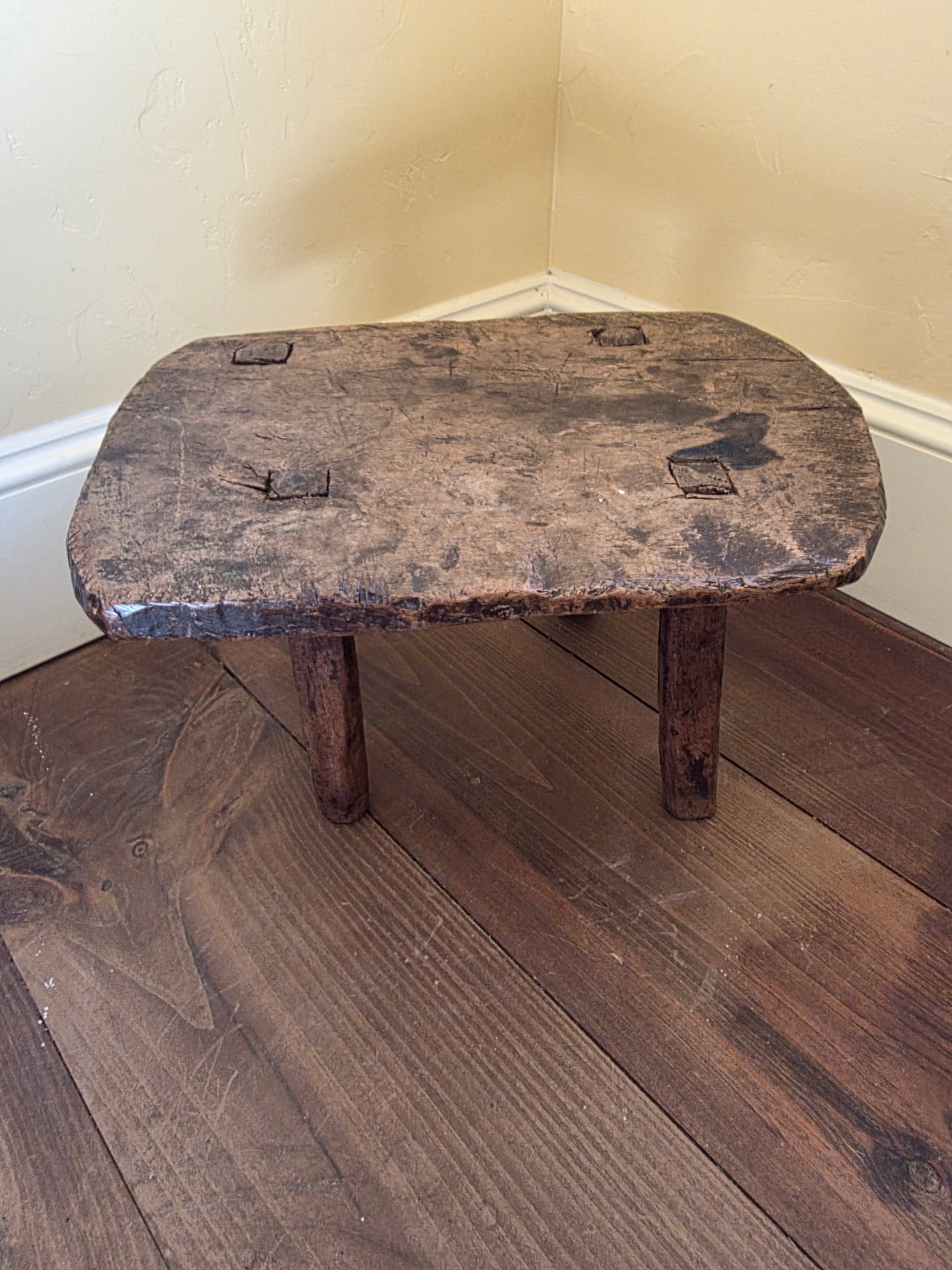 Primitive Hand Made Stool - 6
