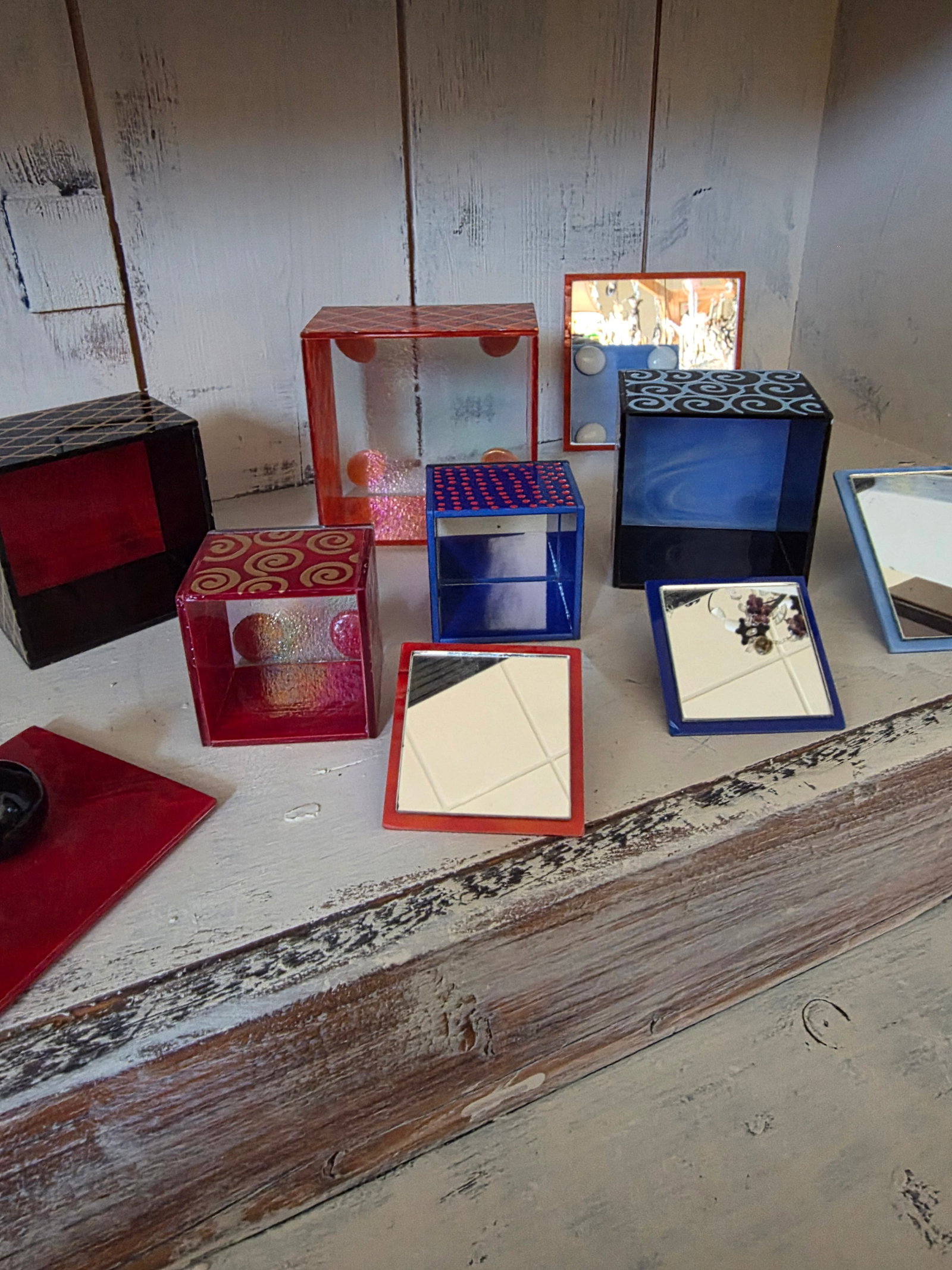 Collection of Art Glass Boxes - 2