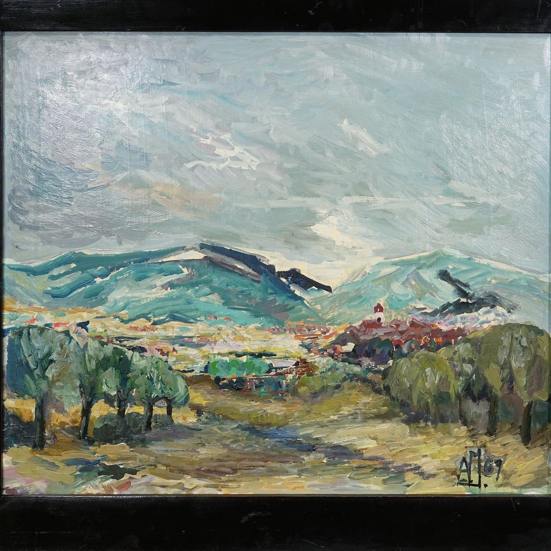 Alexander Michael Oil Painting of a Mountain Landscape, 1969 - 4