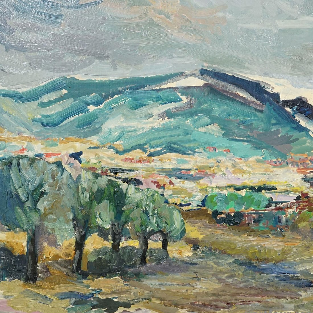 Alexander Michael Oil Painting of a Mountain Landscape, 1969 - 7