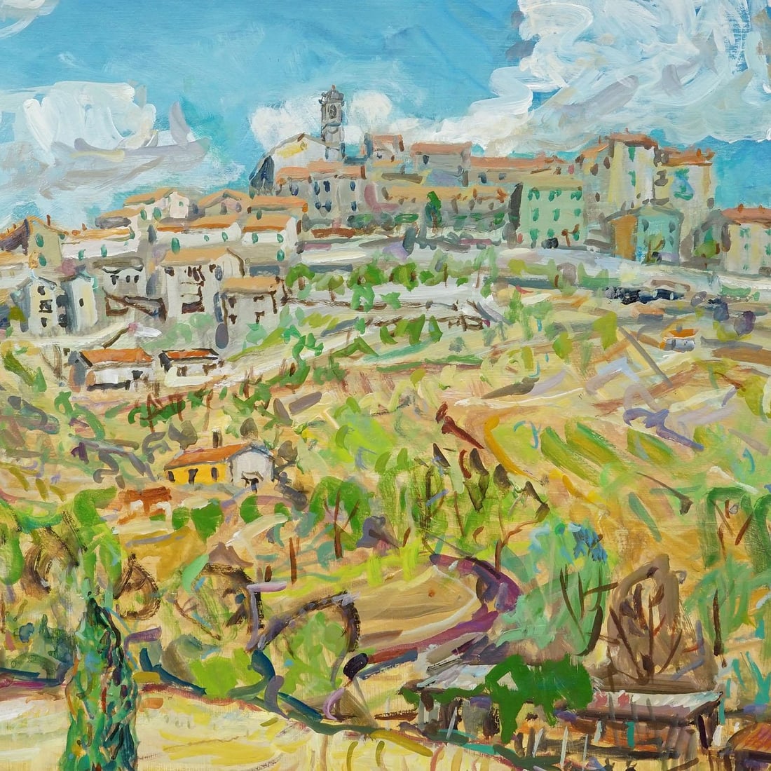 Alexander Michael Oil Painting – Prata in Tuscany, 1998 - 3