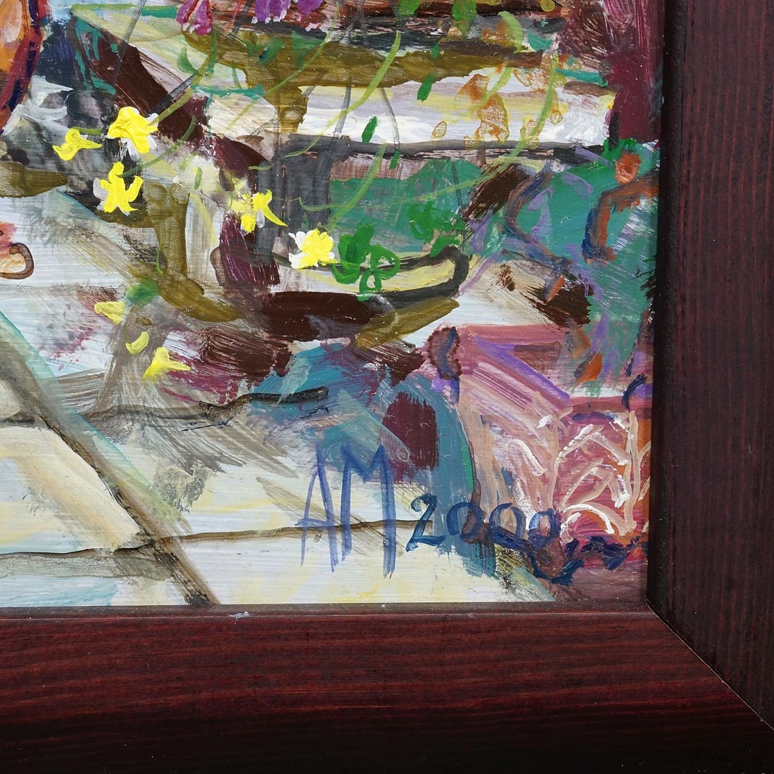 Garden Clematis With Watering Cans, 2000 – Oil Painting by Alexander Michael - 4