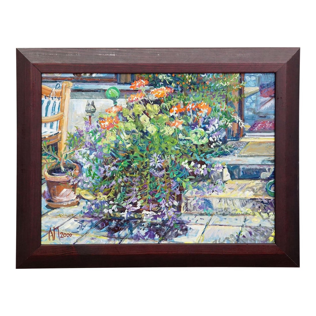 Garden Flower Basket, 2000 – Oil Painting by Alexander Michael (1 of 5)