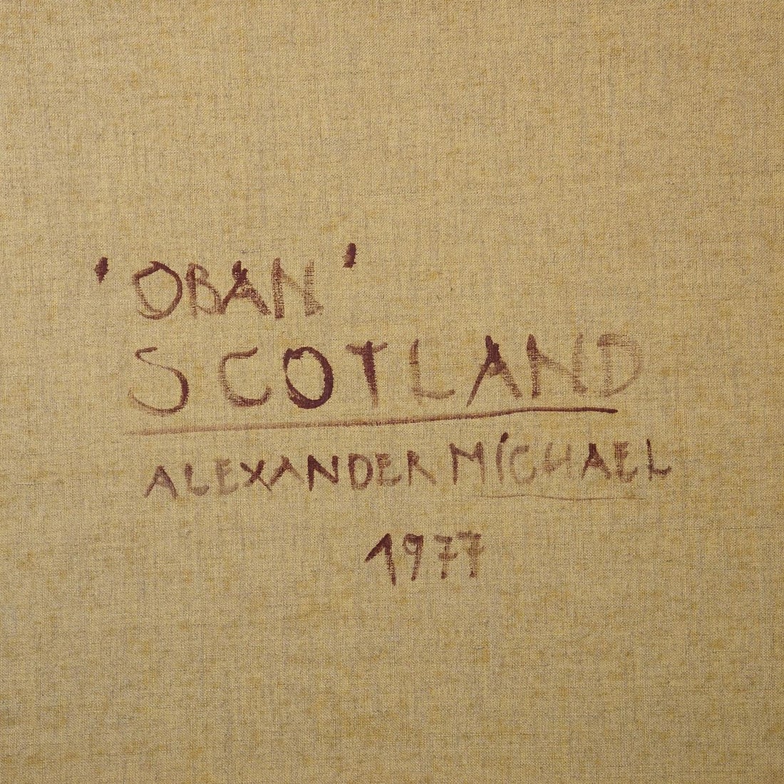 Harbor of Oban, Scotland, 1977 – Oil Painting by Alexander Michael - 6