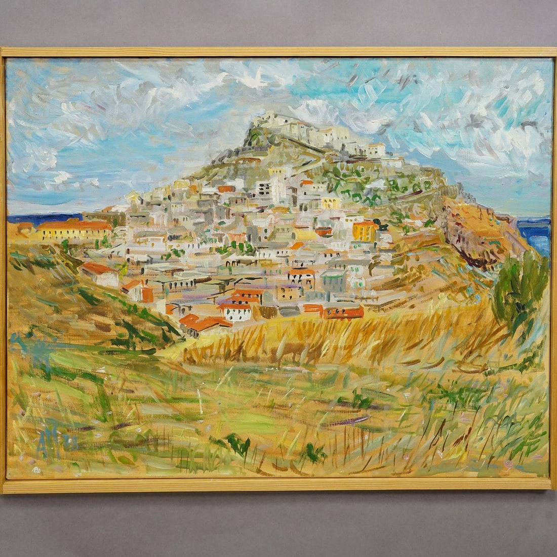 Castelsardo, Sardinia, 1978 – Oil Painting by Alexander Michael - 2