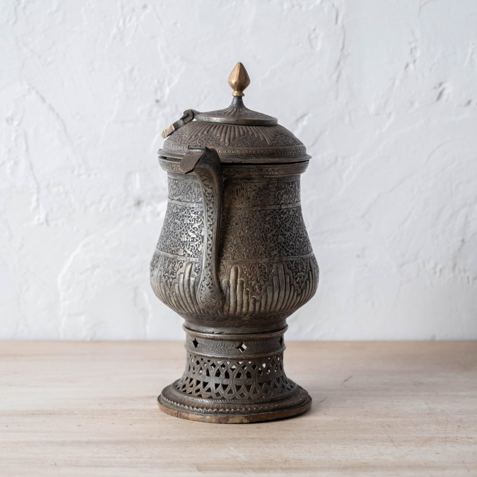 Islamic Tinned-Copper Coffee Pot With Brass Handle, c.1880 - 2