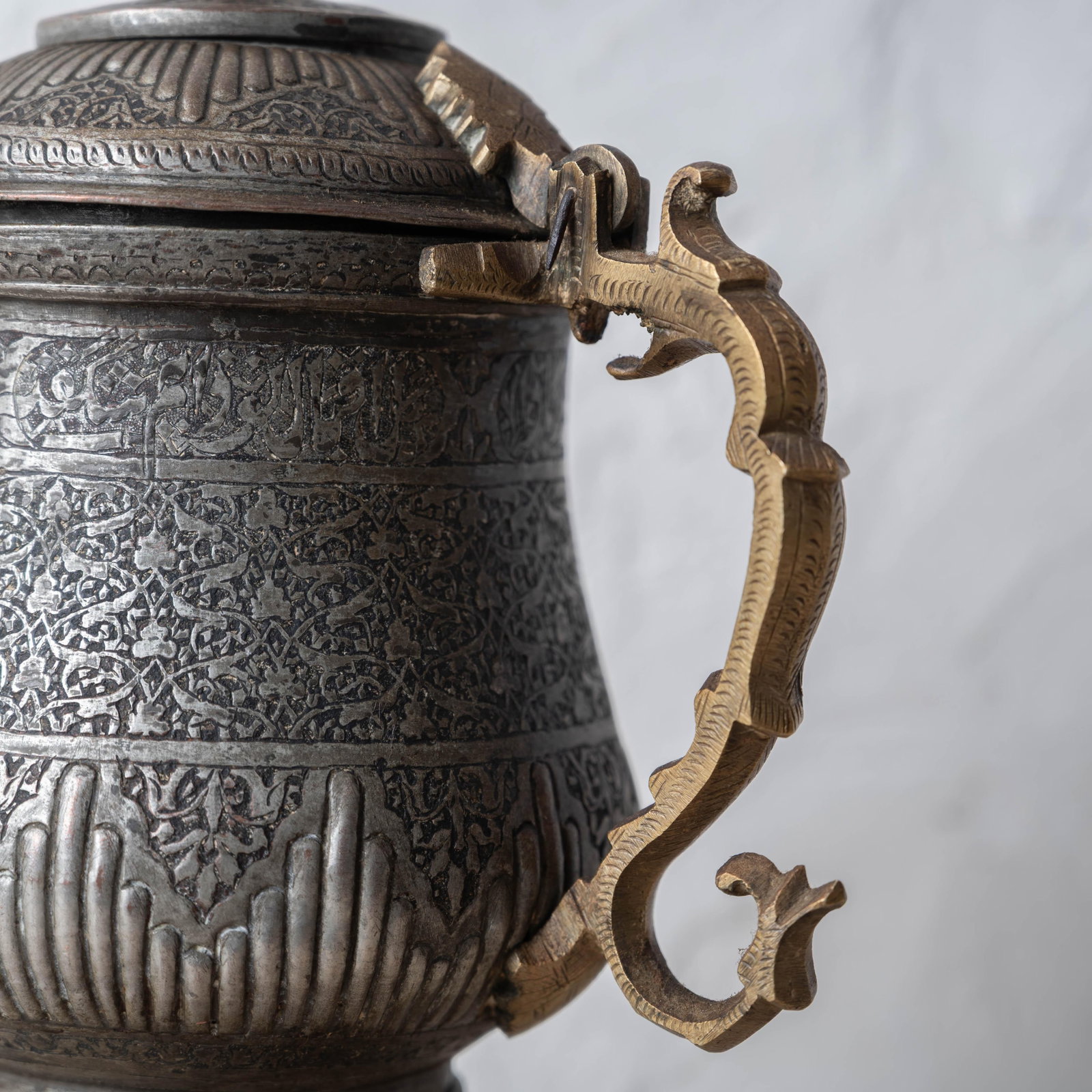 Islamic Tinned-Copper Coffee Pot With Brass Handle, c.1880 - 3