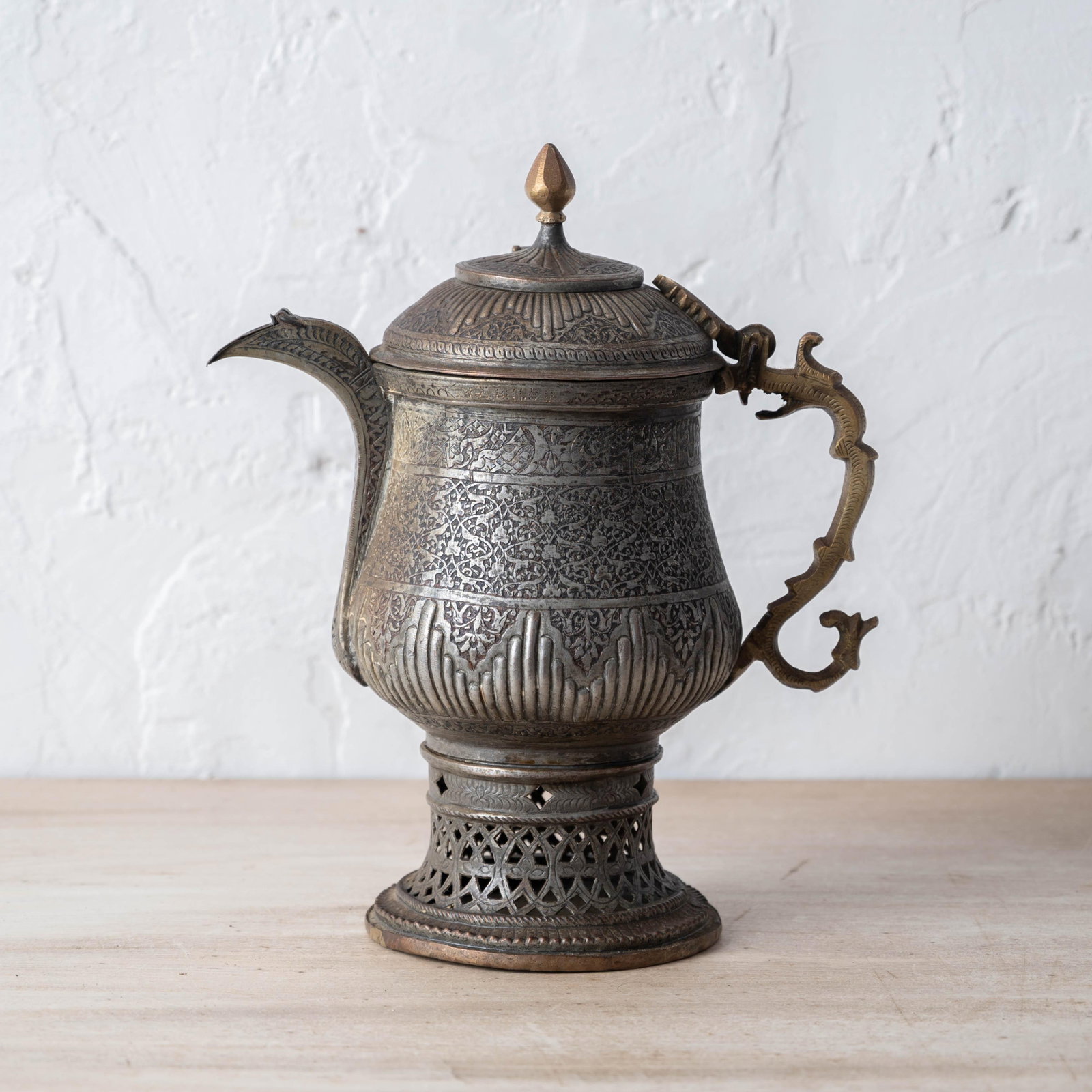 Islamic Tinned-Copper Coffee Pot With Brass Handle, c.1880 - 7