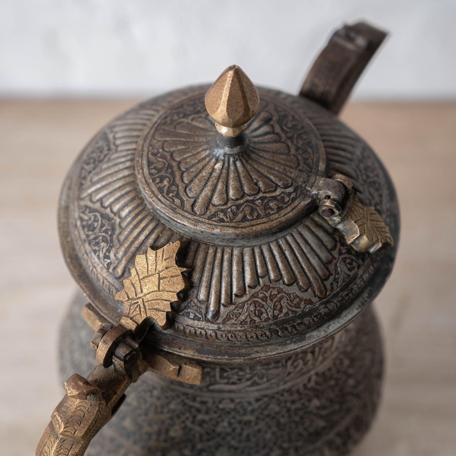 Islamic Tinned-Copper Coffee Pot With Brass Handle, c.1880 - 8