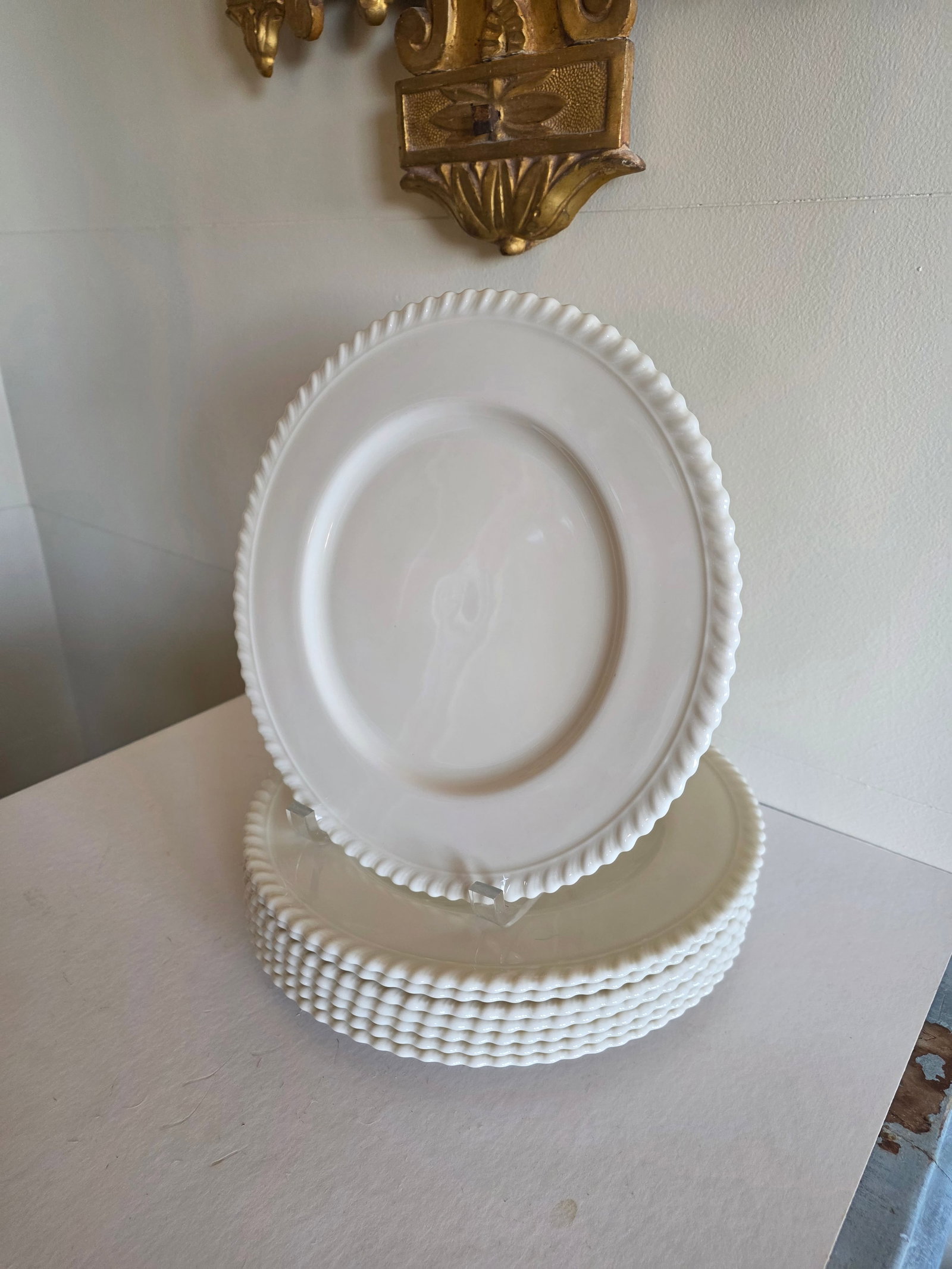 Set of Eight Lenox Gadroon Pattern Dinner Plates - 2