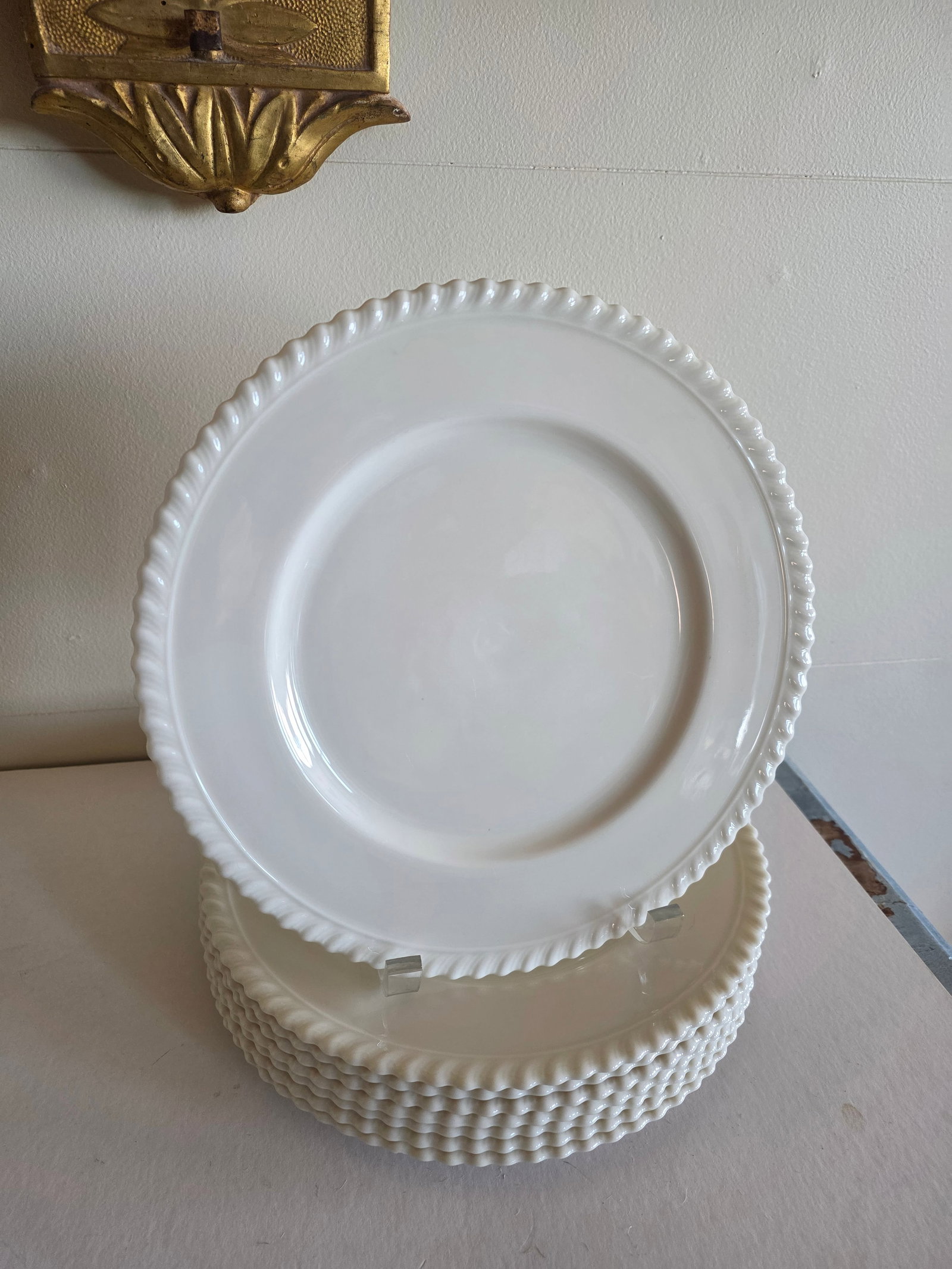 Set of Eight Lenox Gadroon Pattern Dinner Plates - 3