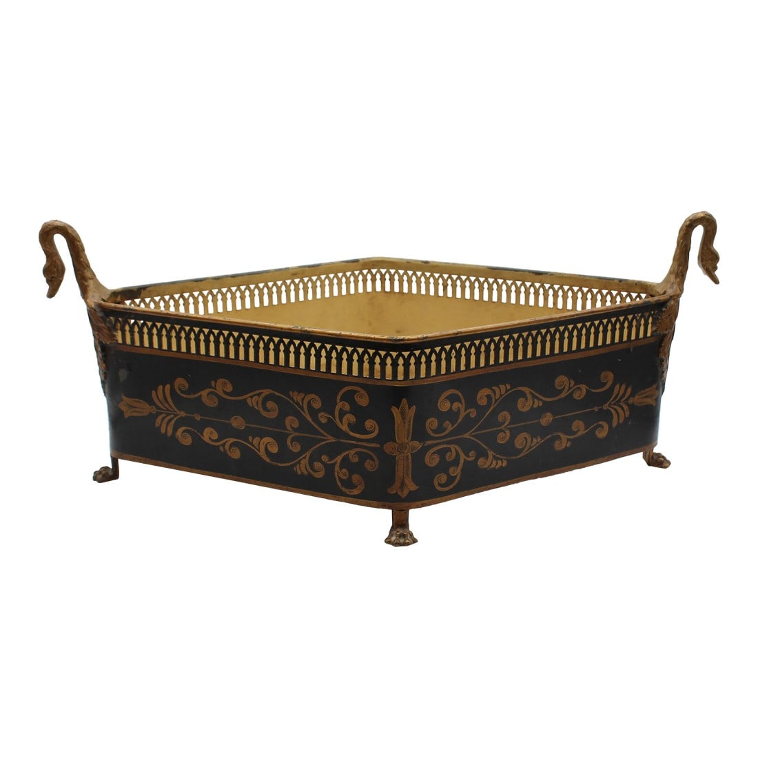 Circa 1930-50 French Tole Jardiniere in Empire Taste (1 of 6)