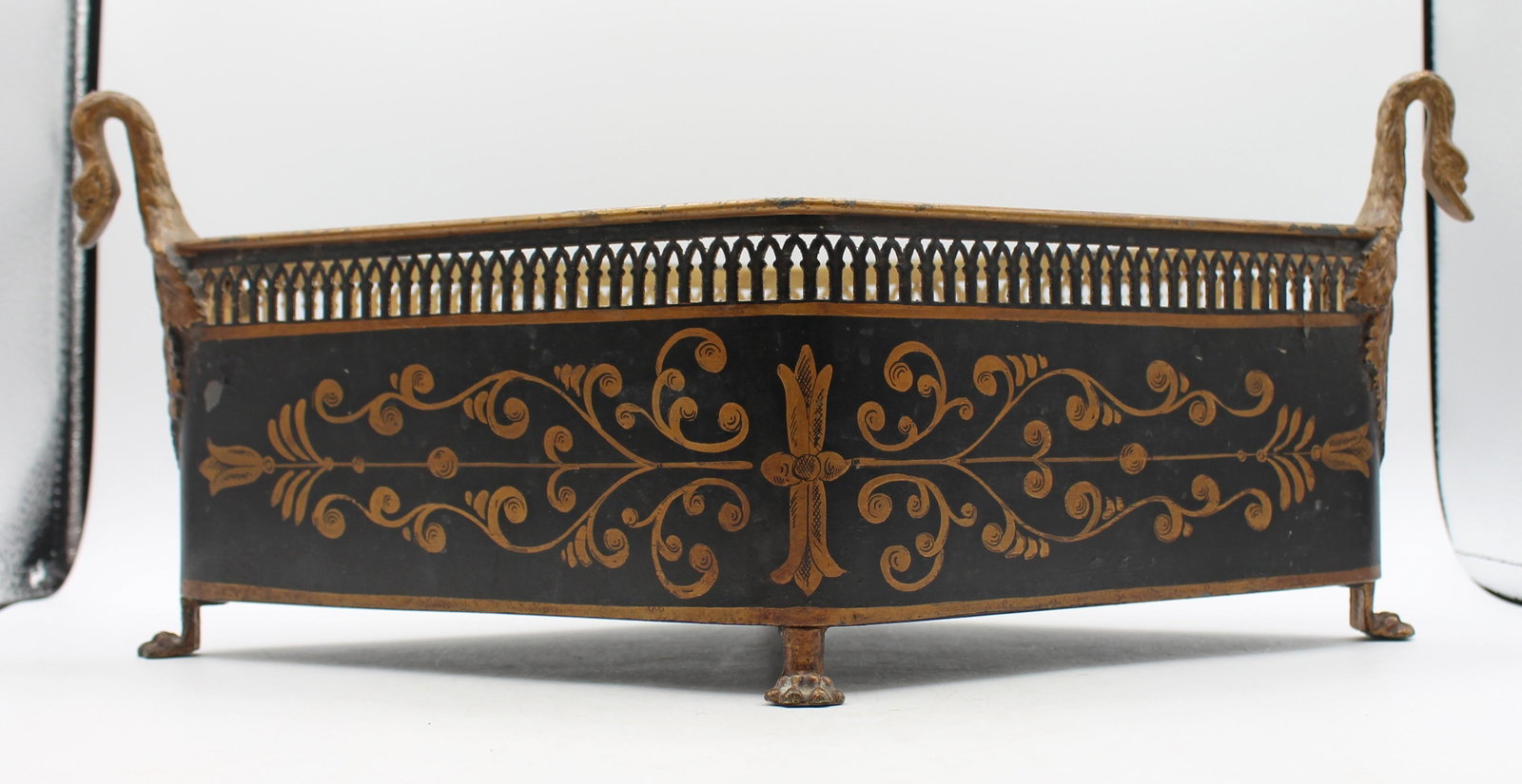 Circa 1930-50 French Tole Jardiniere in Empire Taste - 2
