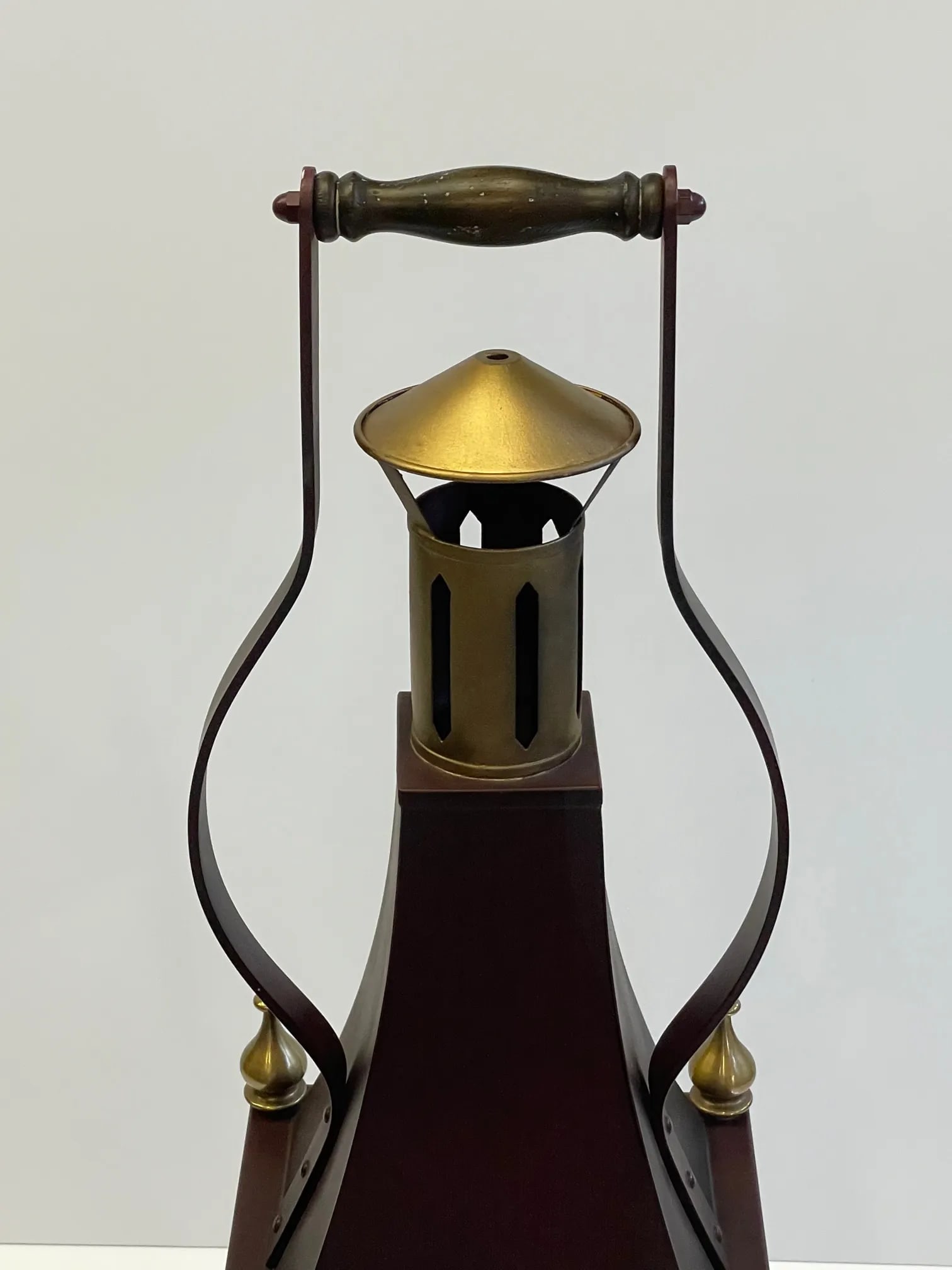 Iron Brass & Glass Table Lantern by Chapman - 4