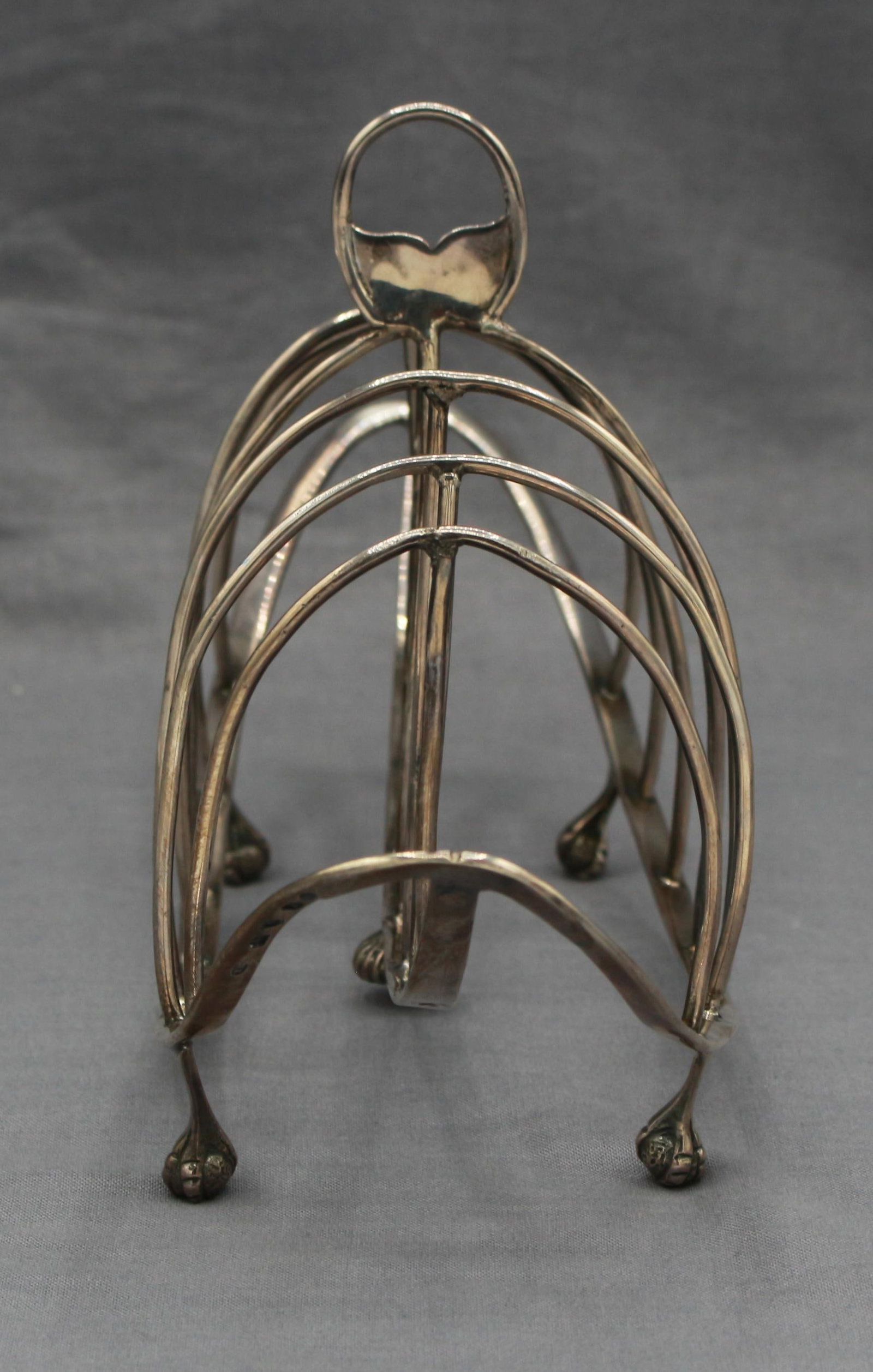 1797 Sterling Silver Toast Rack by James Kidder - 3