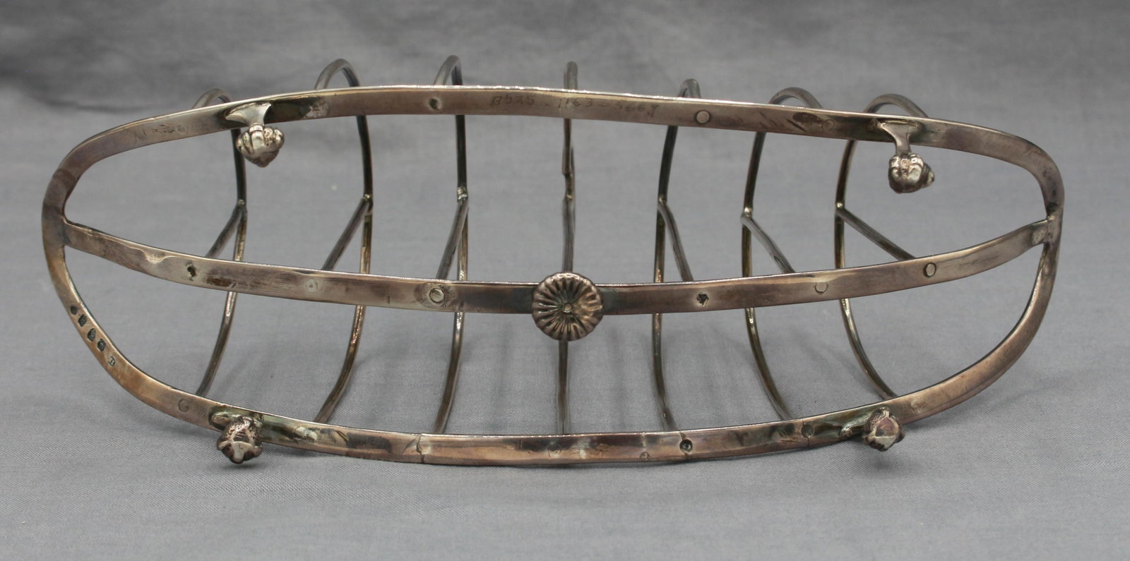 1797 Sterling Silver Toast Rack by James Kidder - 4