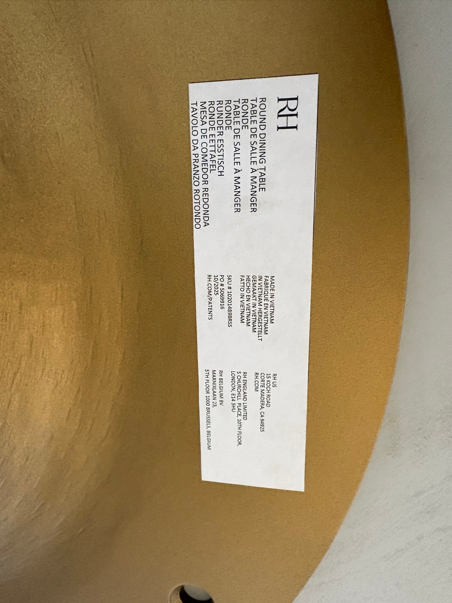 Rh Aero Stone Round Dining Table - 7
