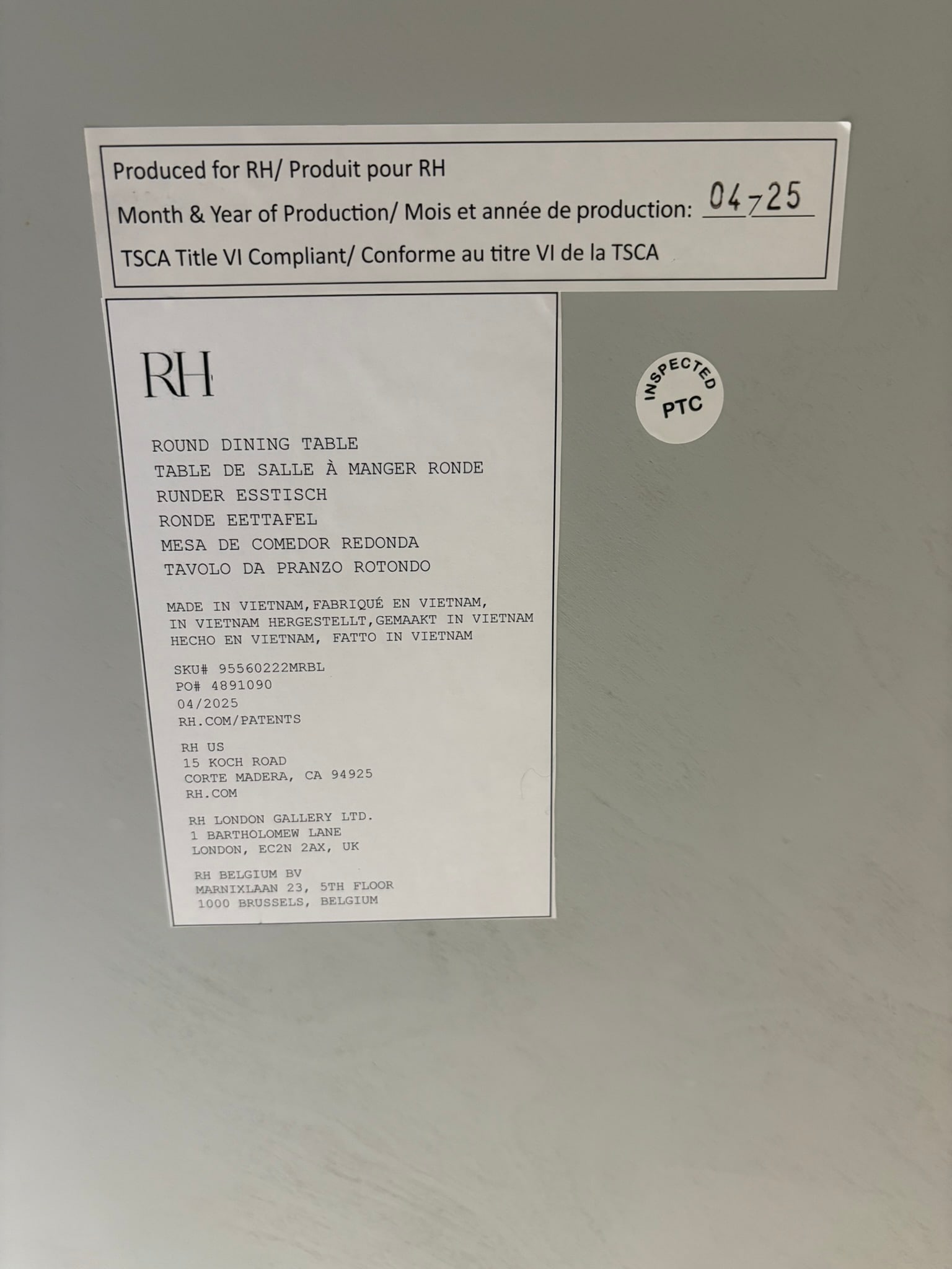 Rh Aero Stone Round Dining Table - 8