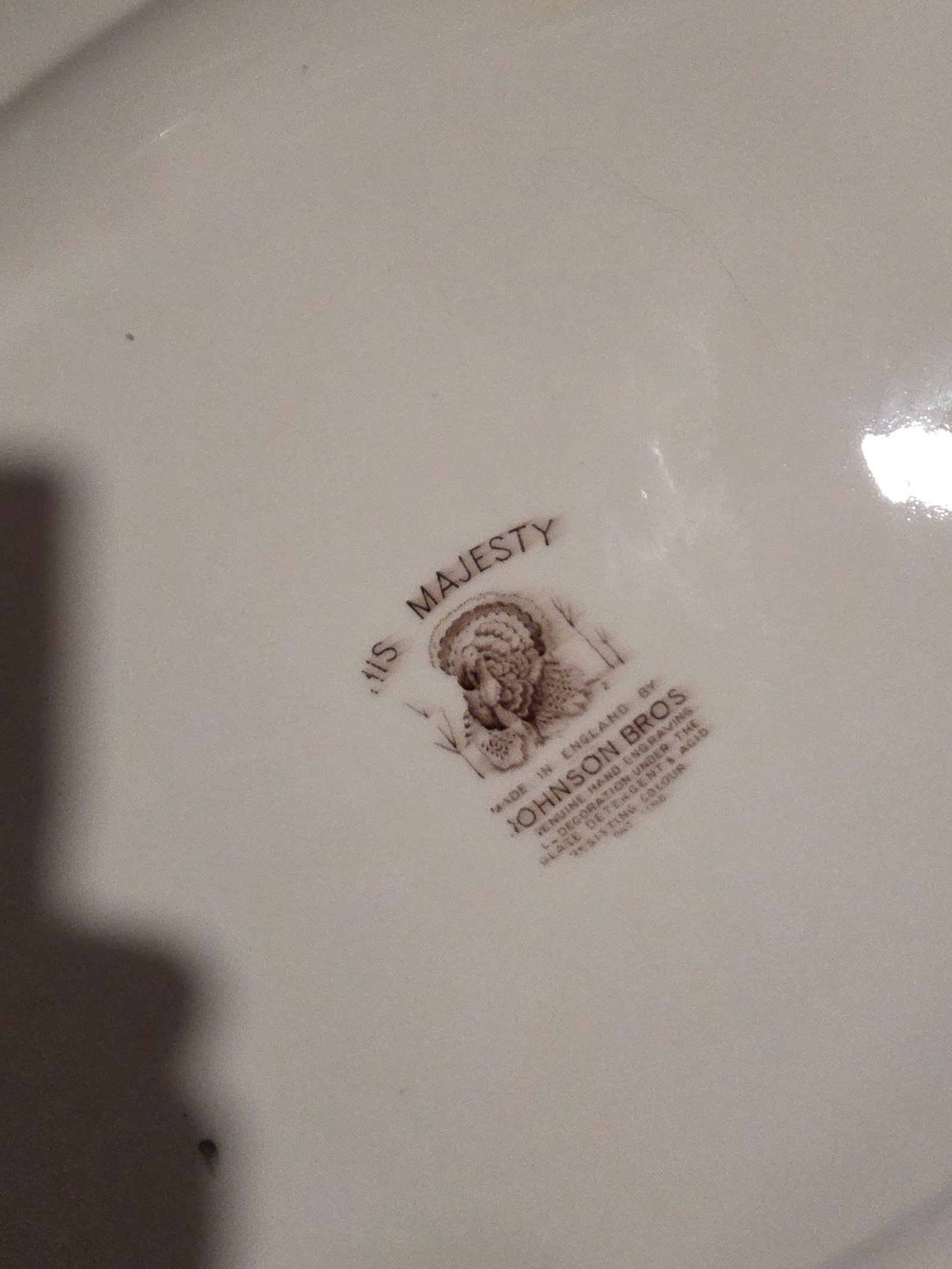 Large Johnson Brothers English Turkey Platter - 2